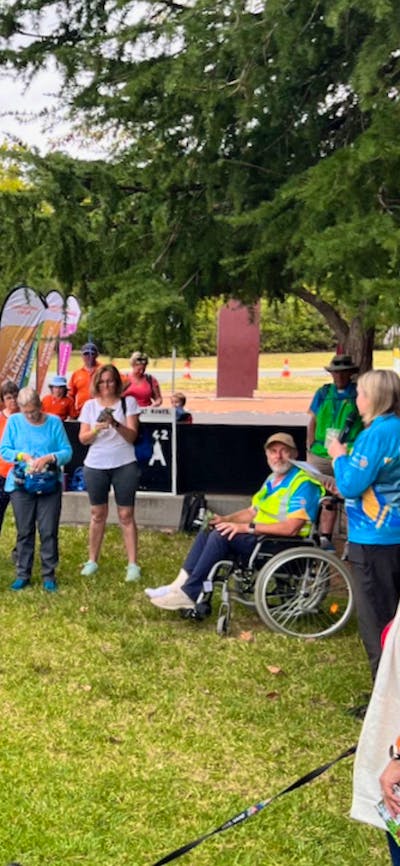 A crowd of people at the start
