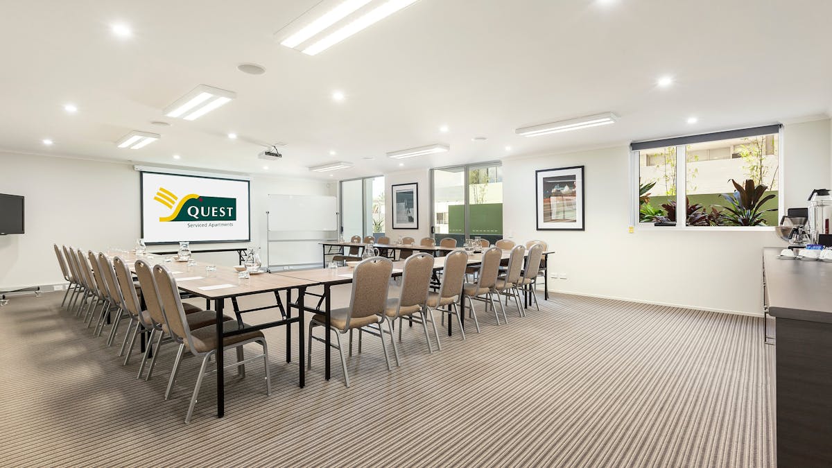 Conference room showing U -shape set up
