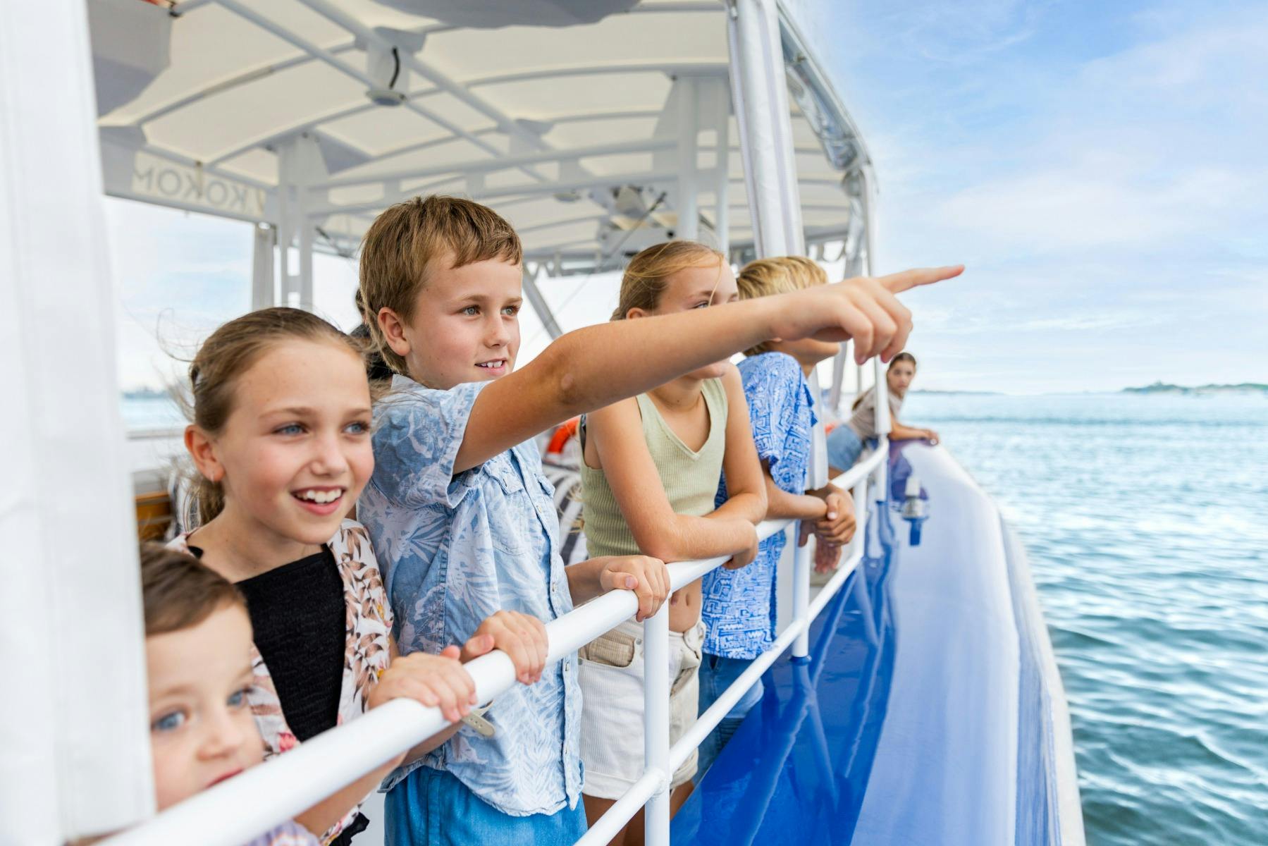 Cruise with Culture Tour -  Children spotting a Dolphin