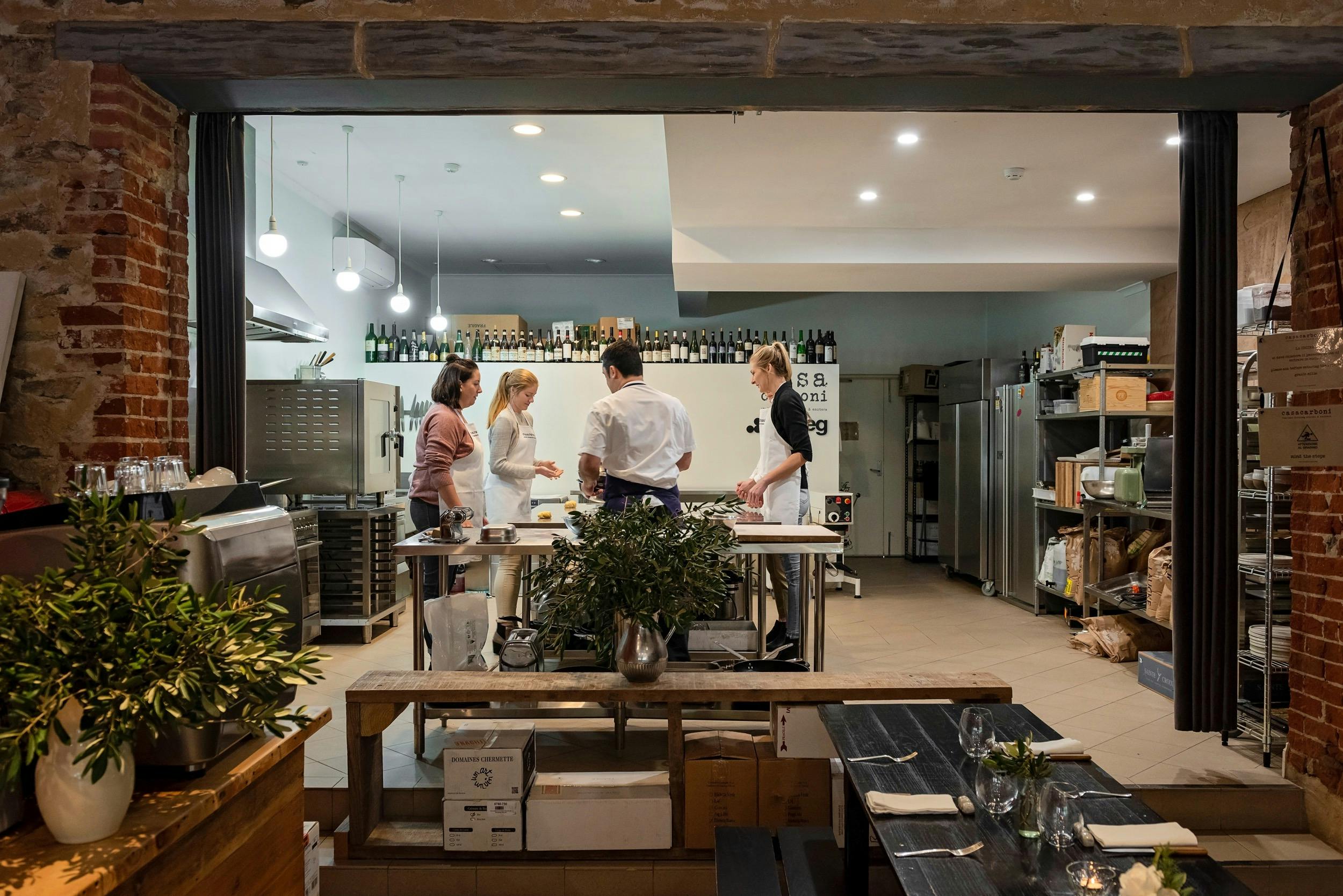 Casa Carboni in Angaston, chef Matteo Carboni teaches guests the art of making fresh pasta