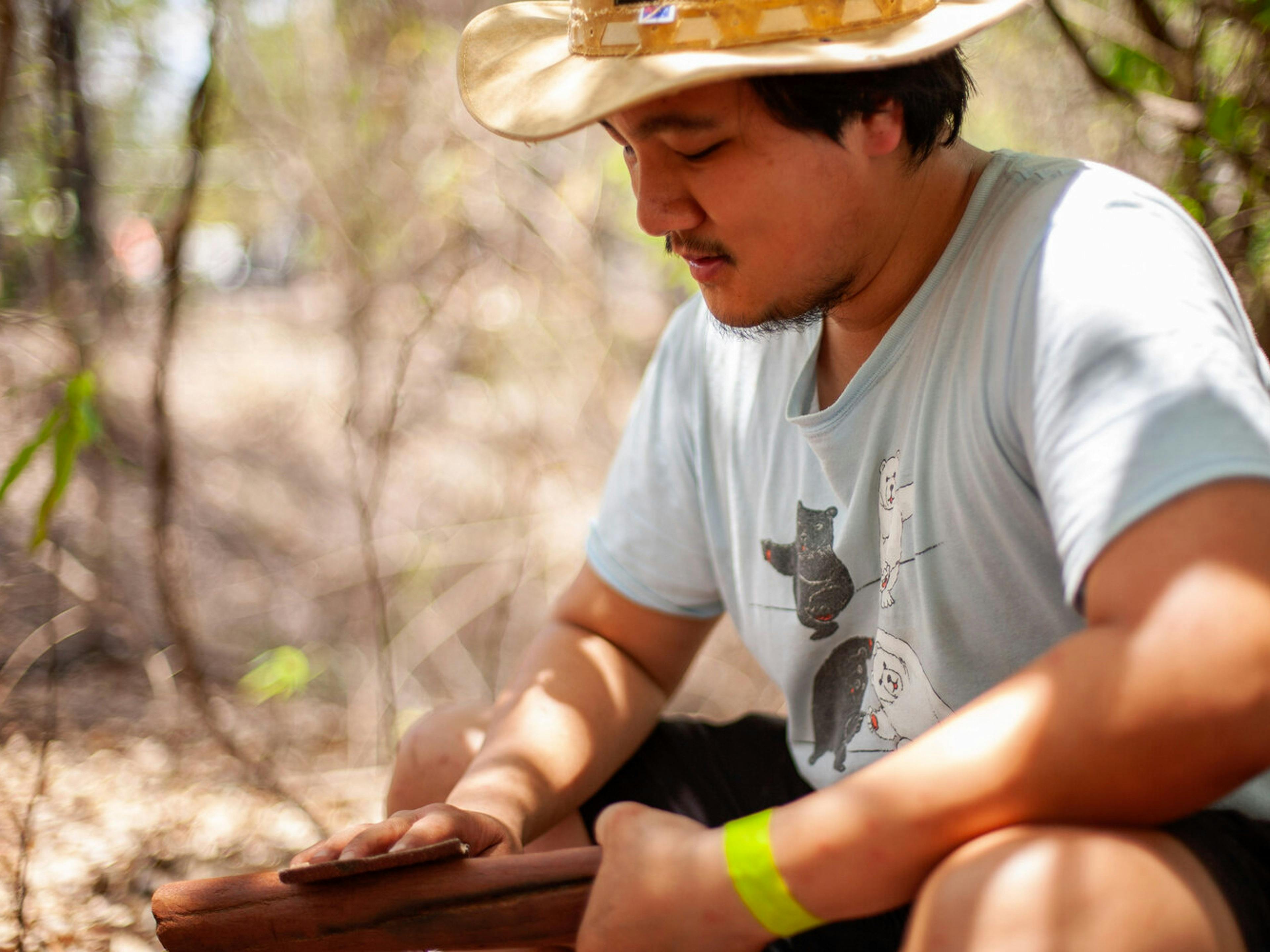 Get to watch or craft your own clapsticks for the mens activity