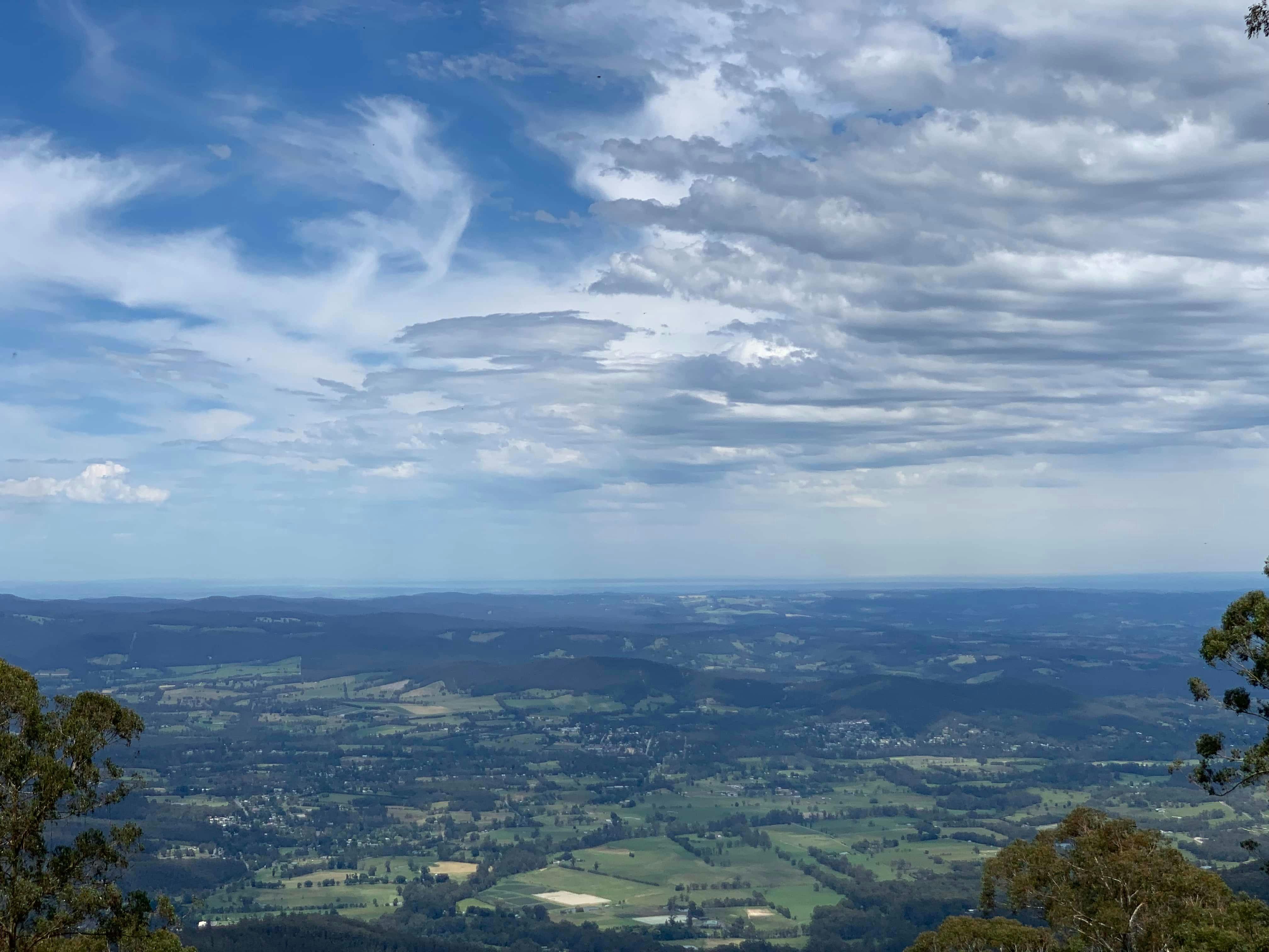 Enjoy panoramic view out over the valley below