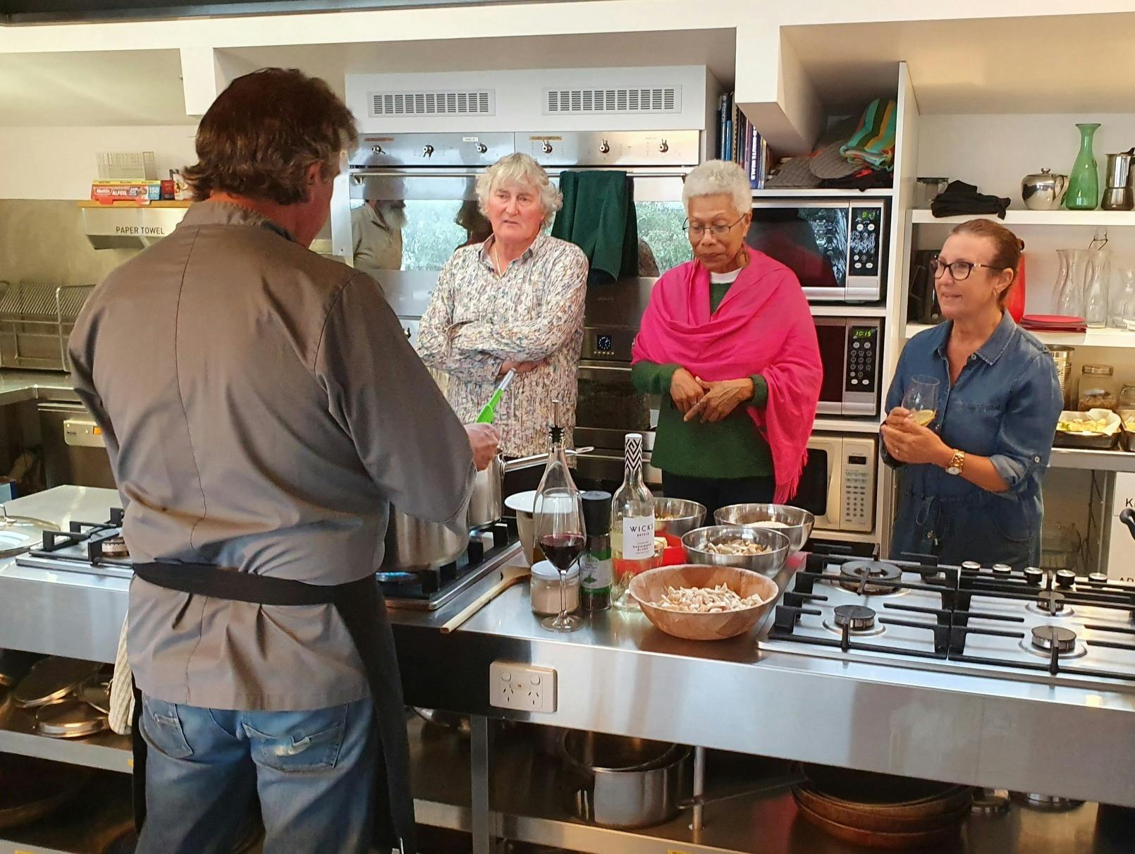 Mick is the walking guide and professional chef