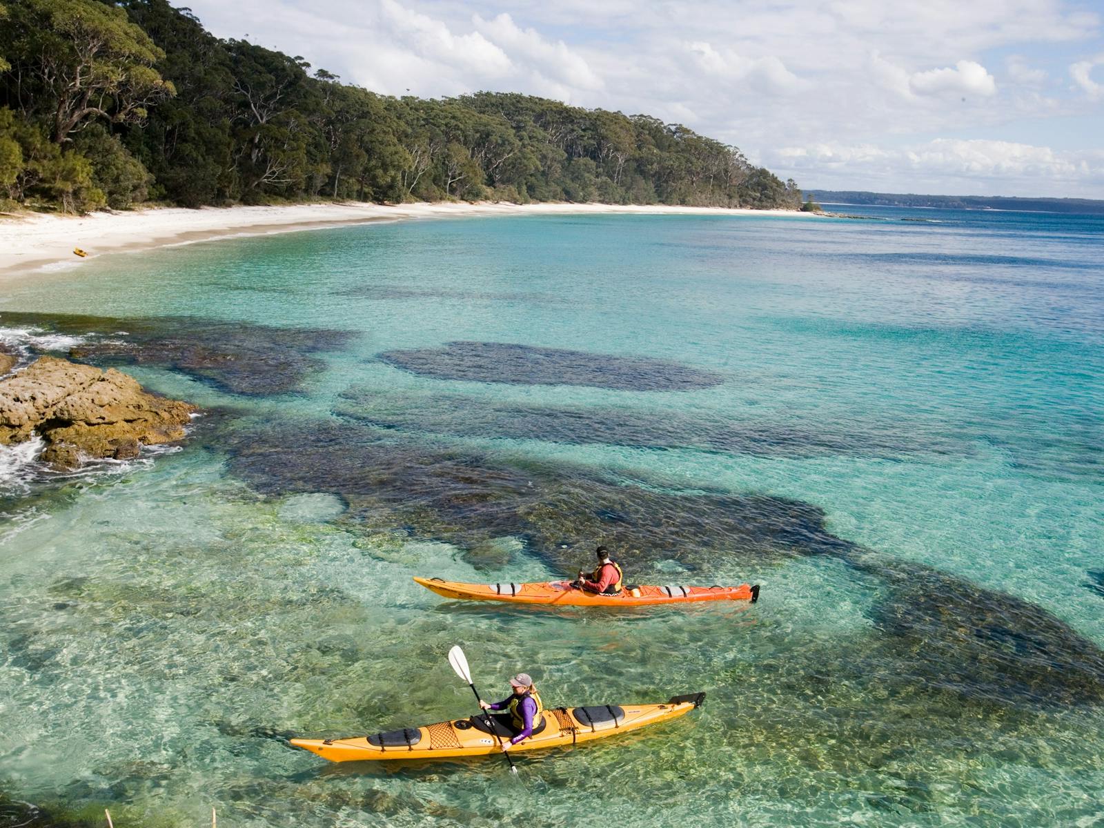 Kayaking at Murrays Beach in Jervis Bay