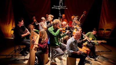 twelve musicians playing instruments