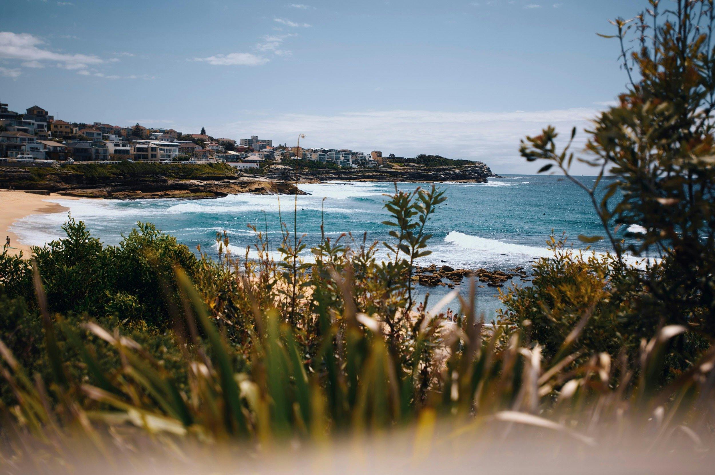 The scenic Bronte Beach in the eastern suburbs of Sydney