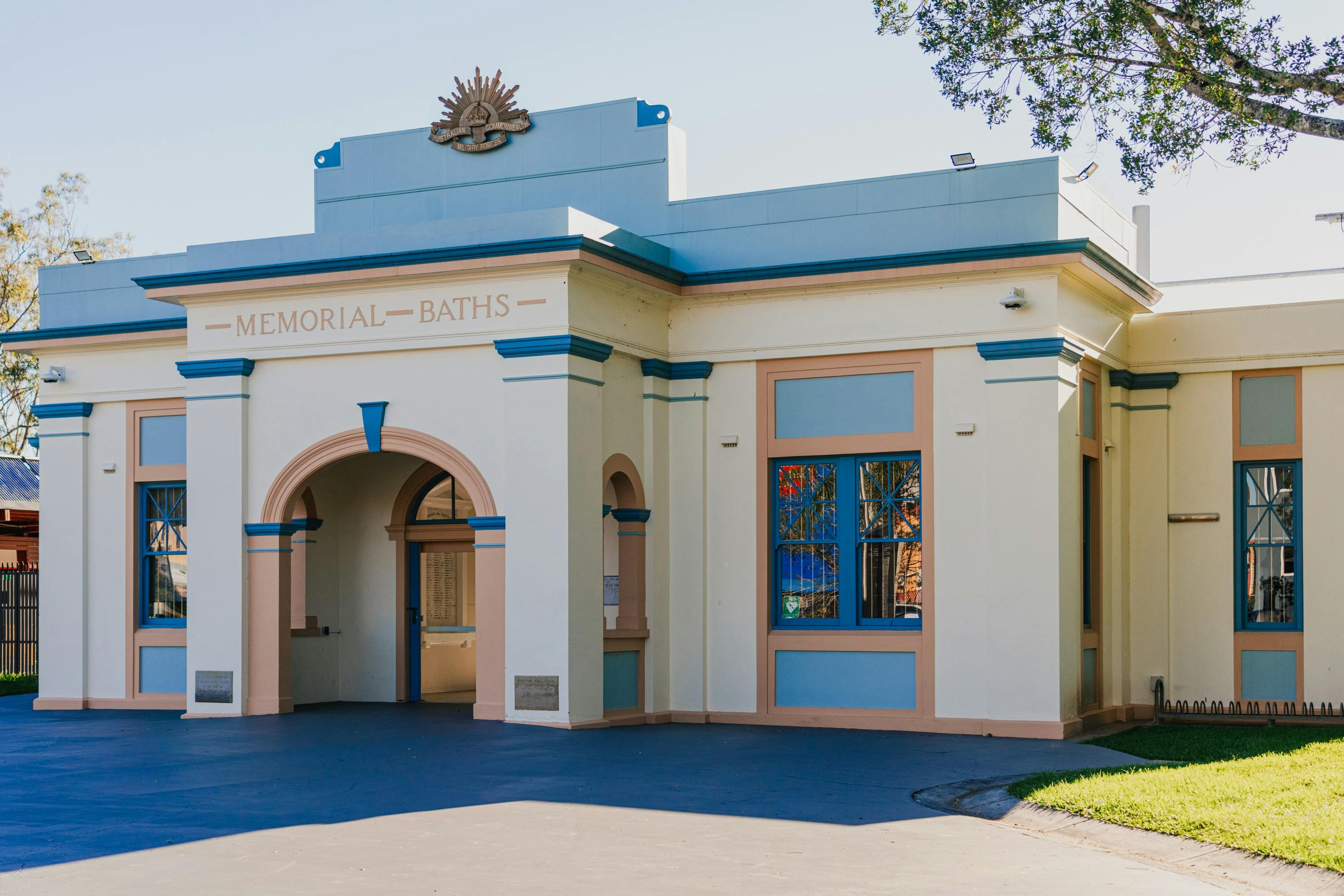 Front Entrance to the Memorial Baths