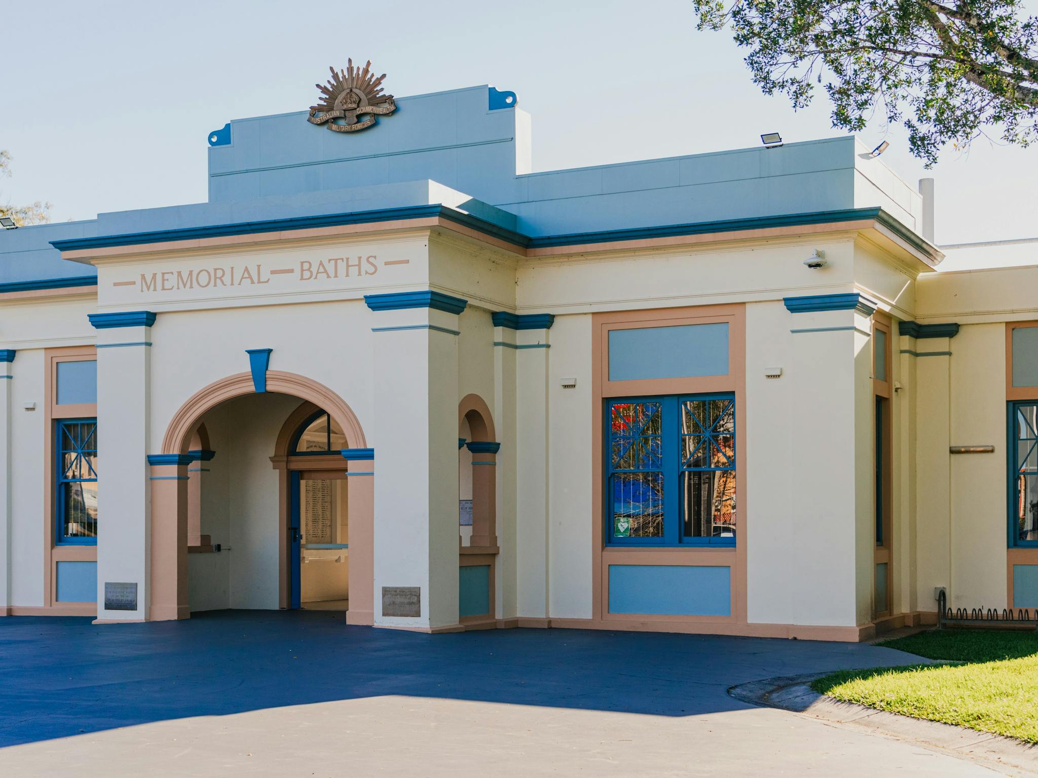 Front Entrance to the Memorial Baths