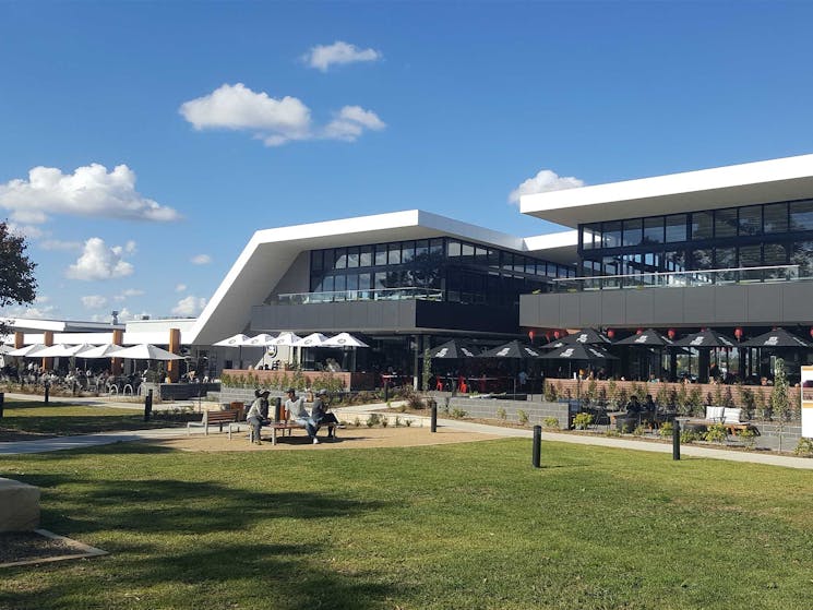 External view of Nepean River Restaurant Precinct on sunny day