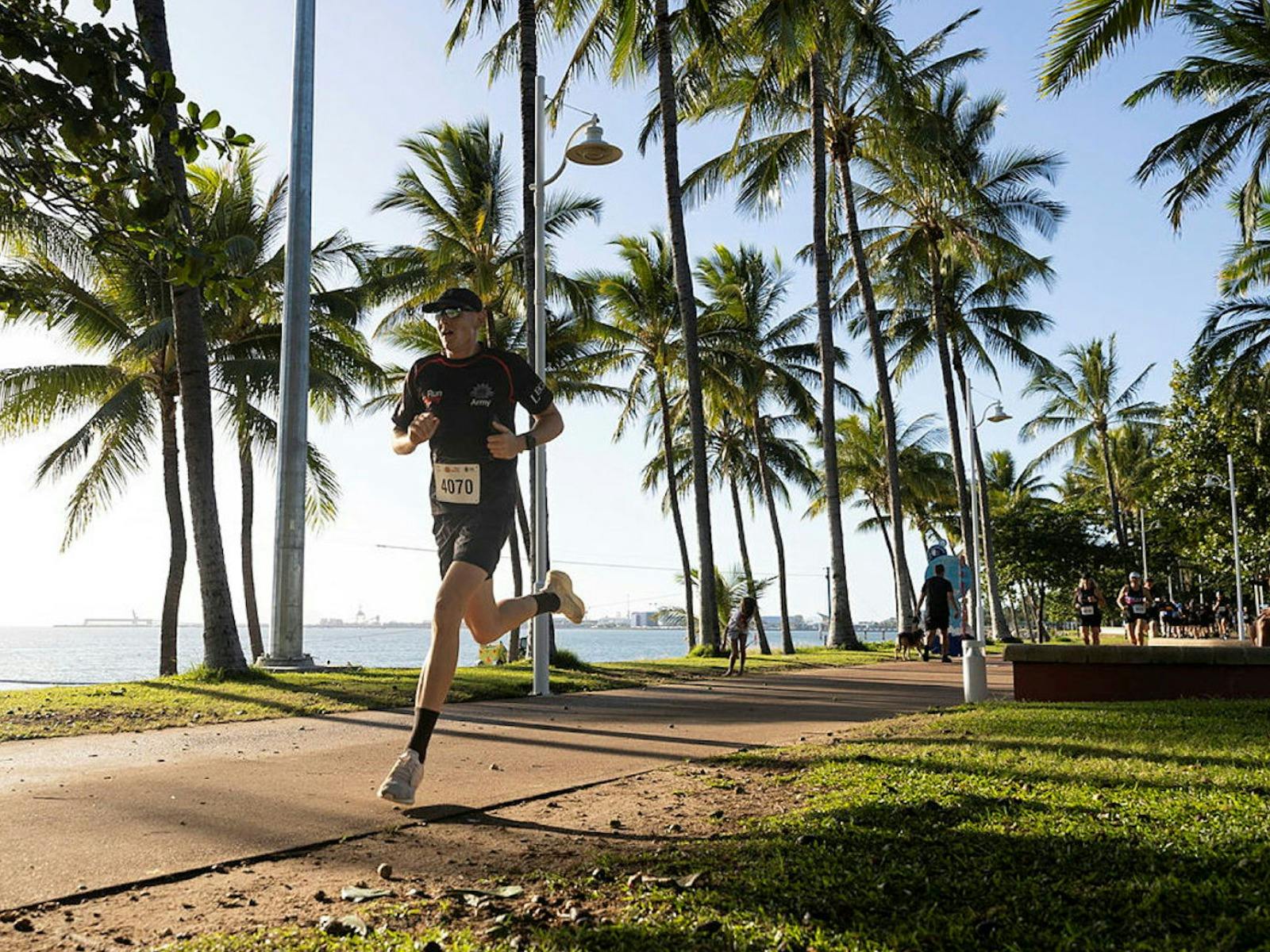 Person running along The Strand