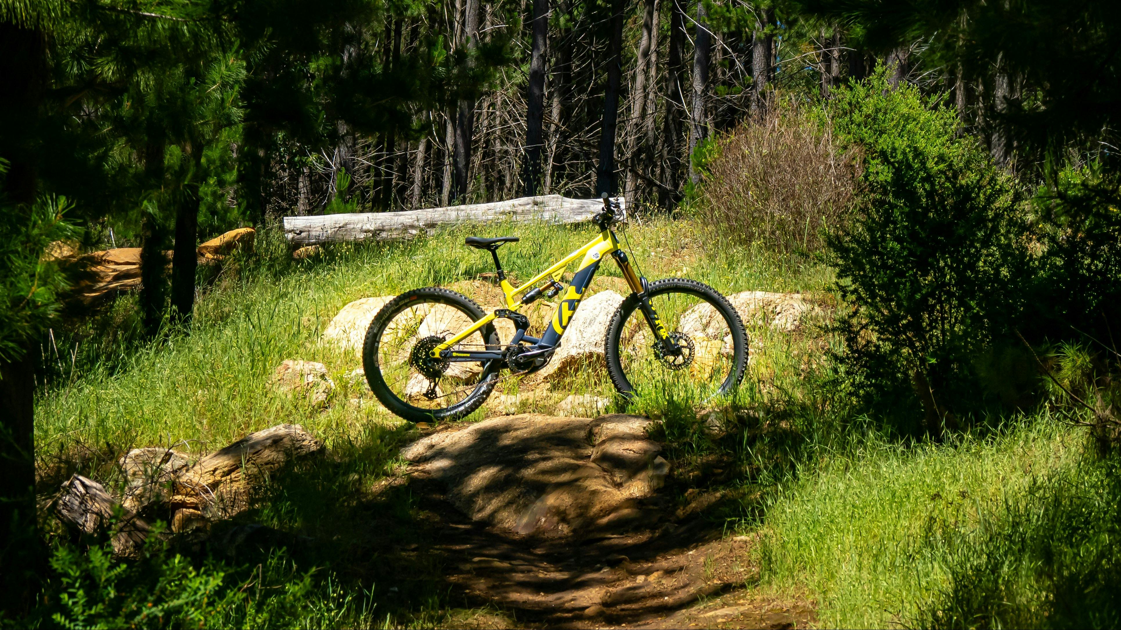 On Track Husqvarna eBike on rocky terrain