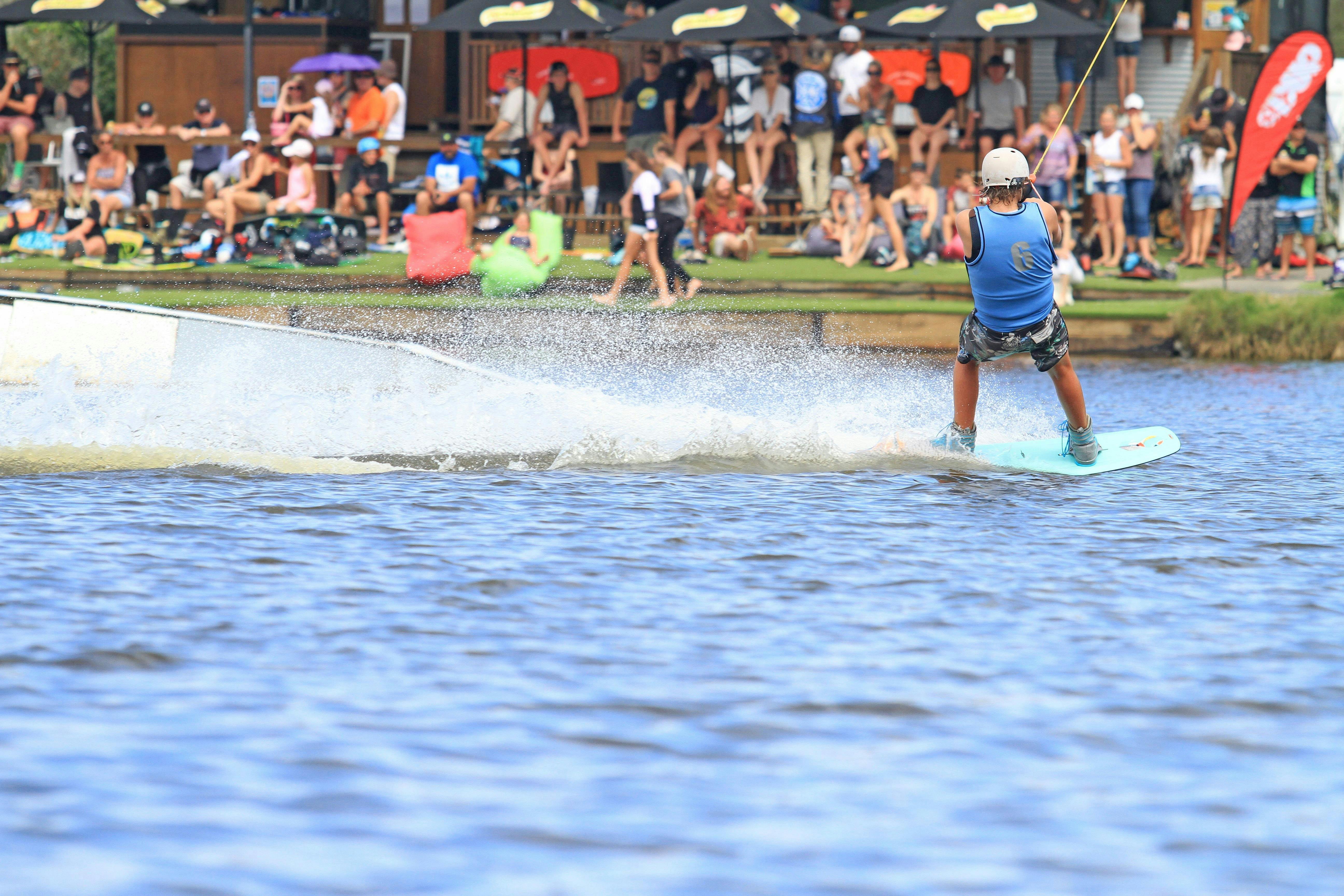 Crowd enjoying the action at Bayside Wake Park