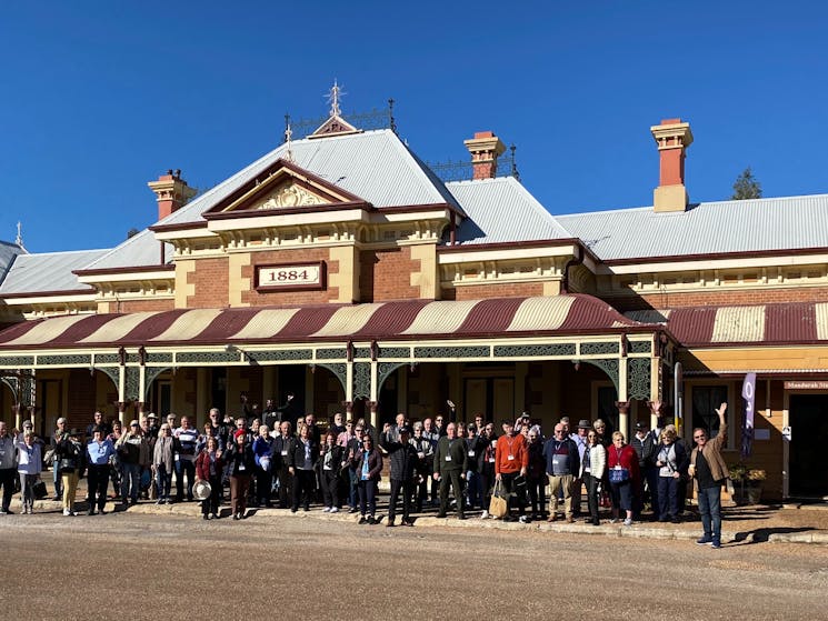 Group of guests visiting Mudgee Station