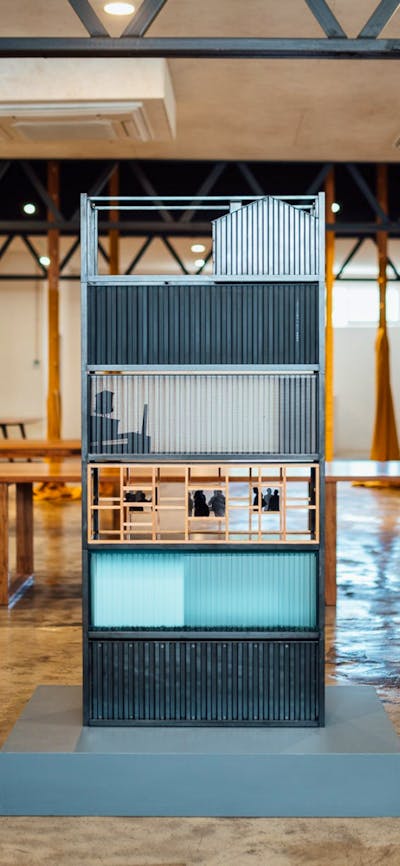 Installation view of Basic Constructs exhibition by Jeremy Lepisto