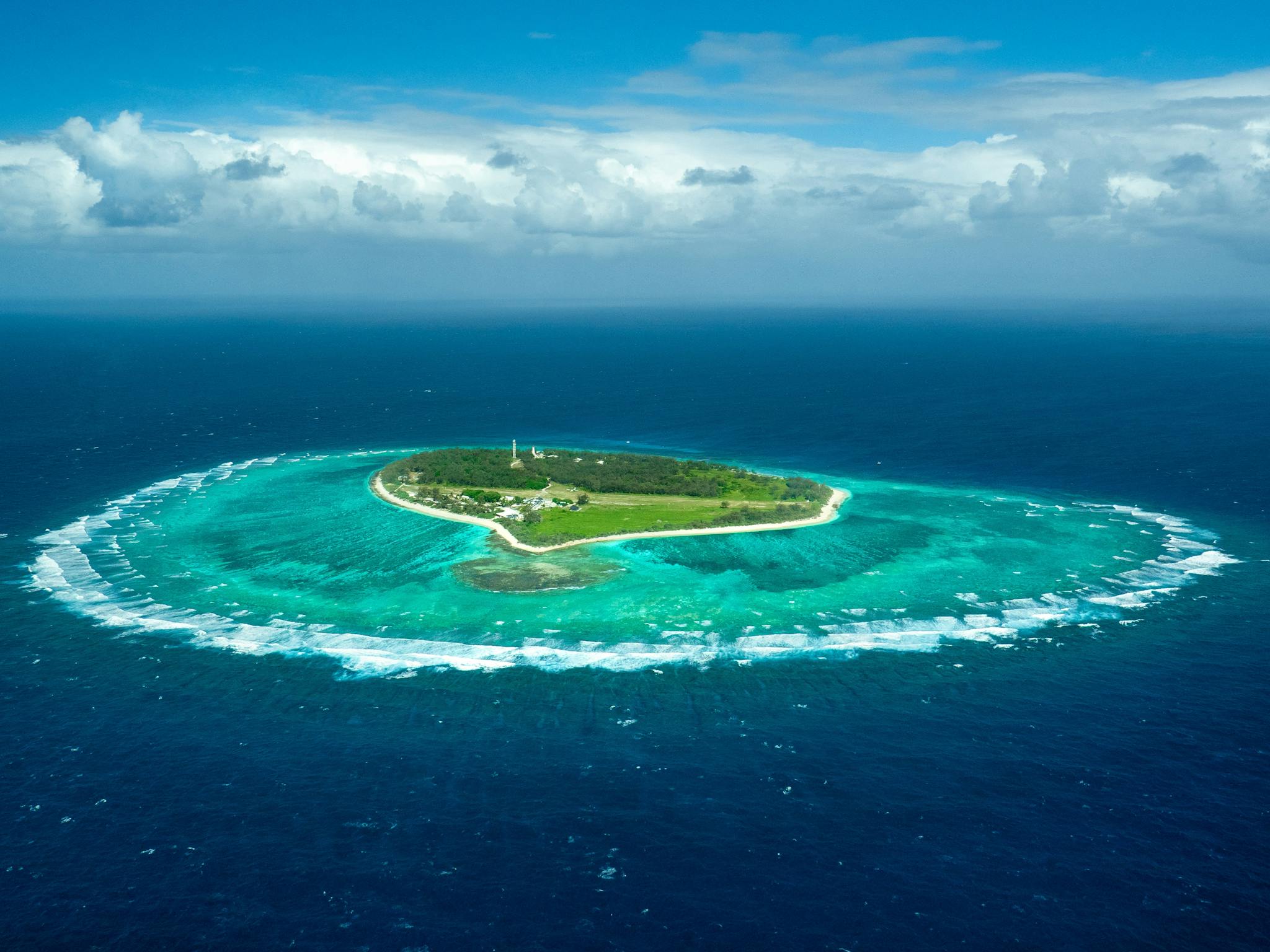Aerial view of Lady Elliot Island Aerial view of Lady Elliot Island