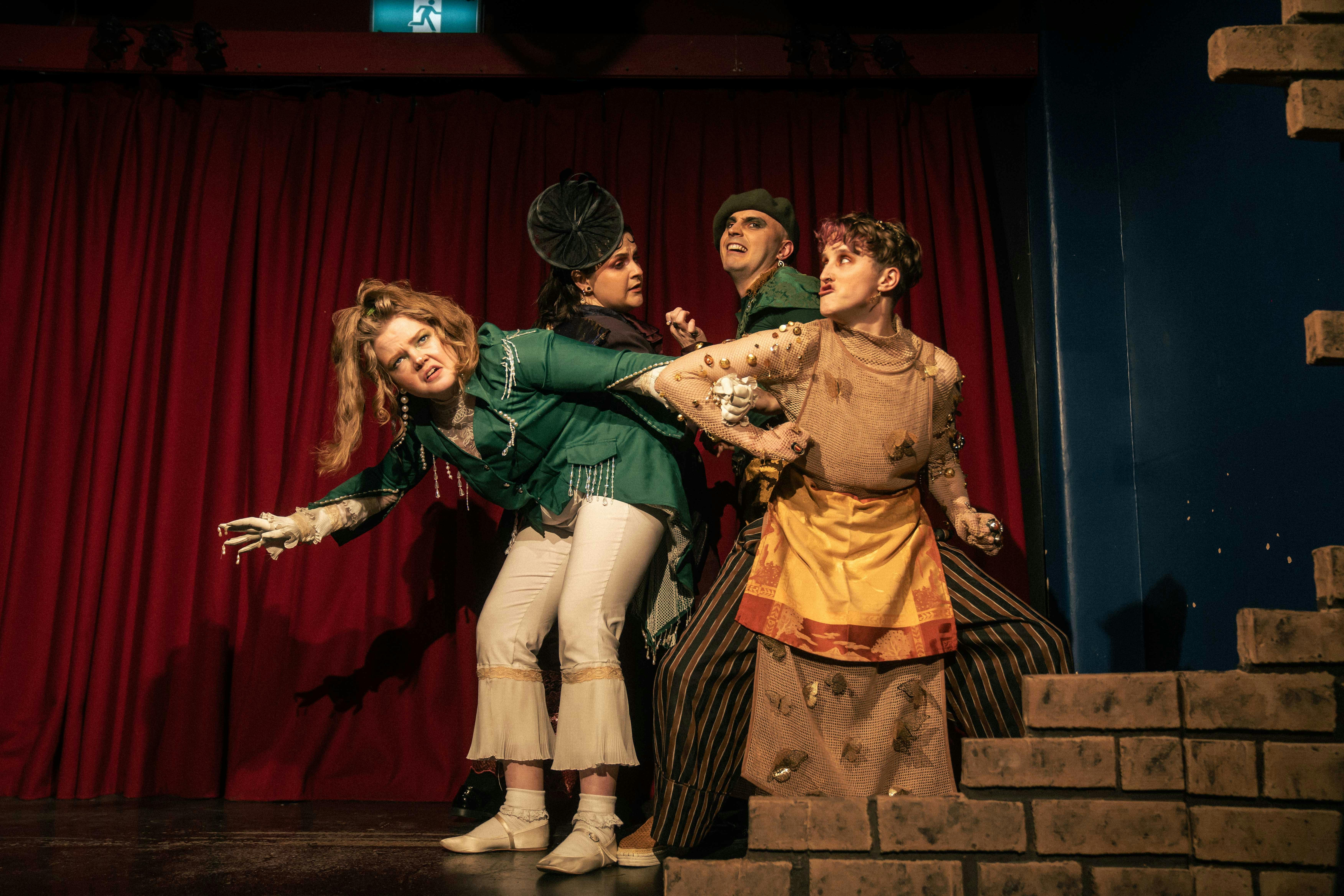 Four people on stage