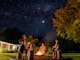 Outdoor firepit and the night sky