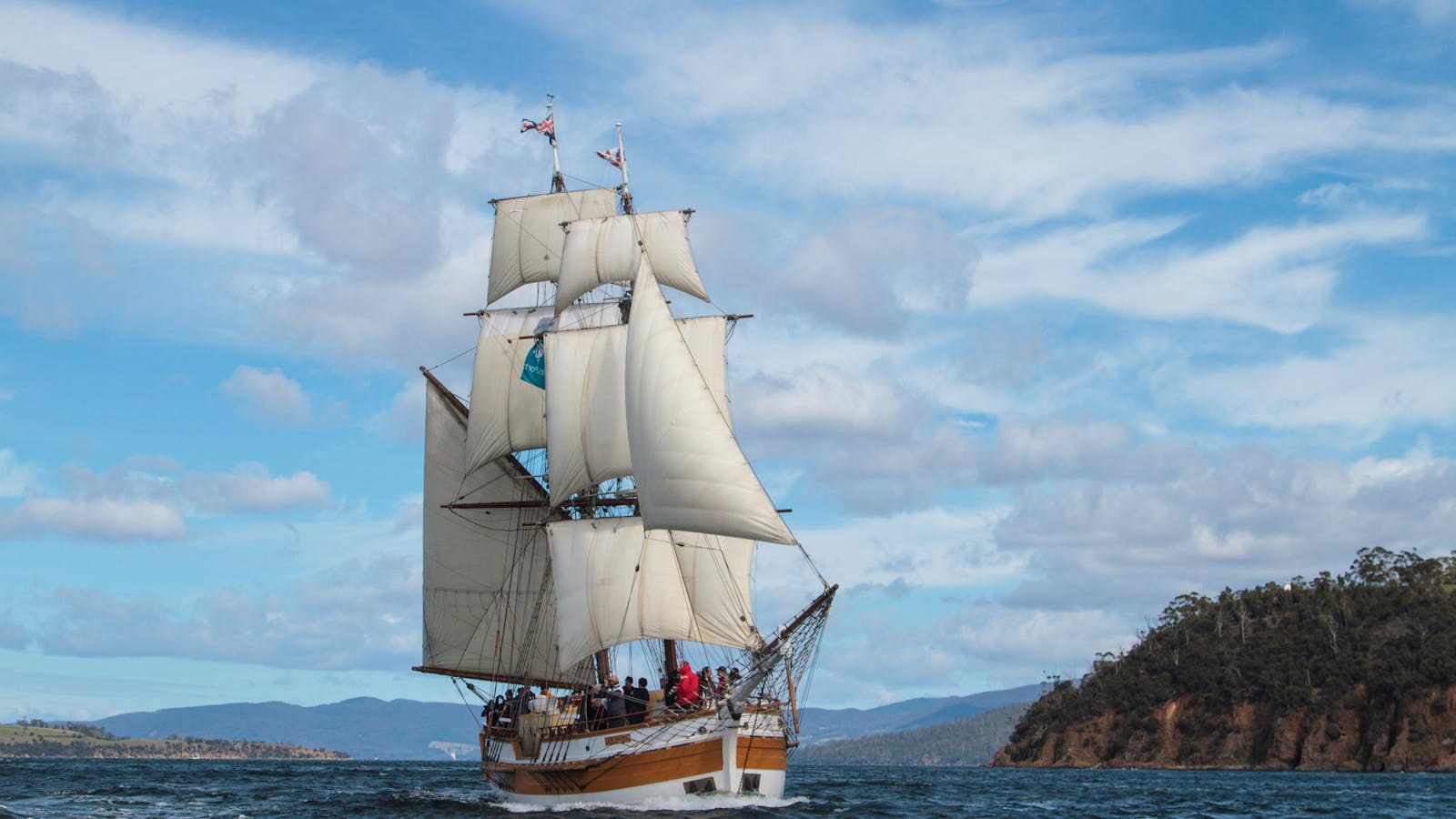 Lady Nelson enjoying a harbour sail