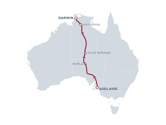 The Ghan Adelaide to Darwin