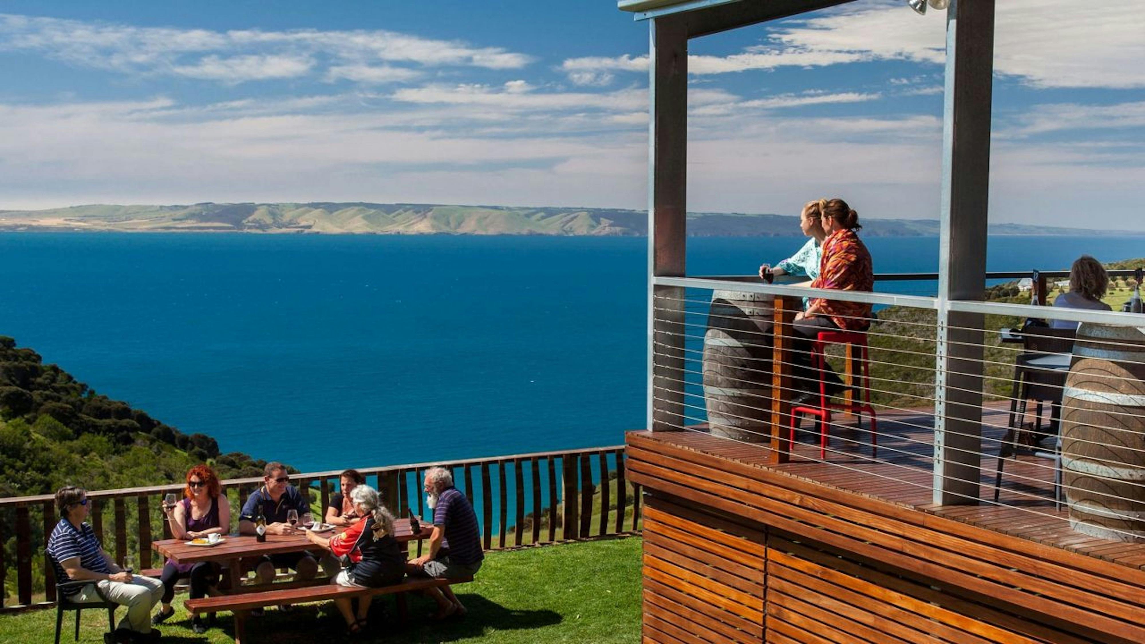 from the deck, looking back to the main land