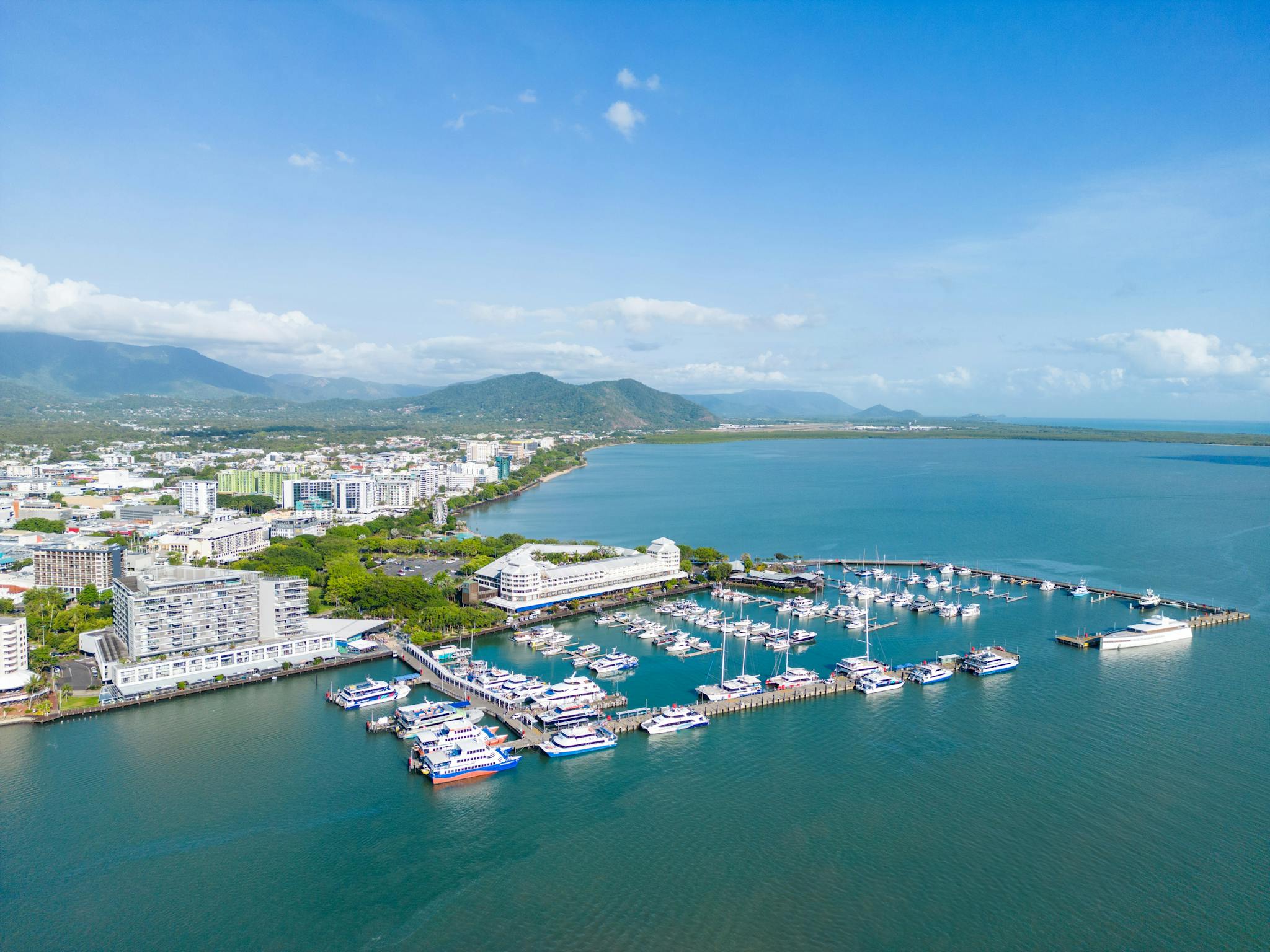 Ariel view of Cairns City Ariel view of Cairns City