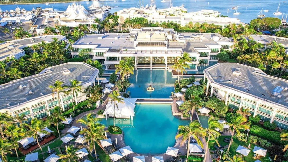 Drone photo of resort