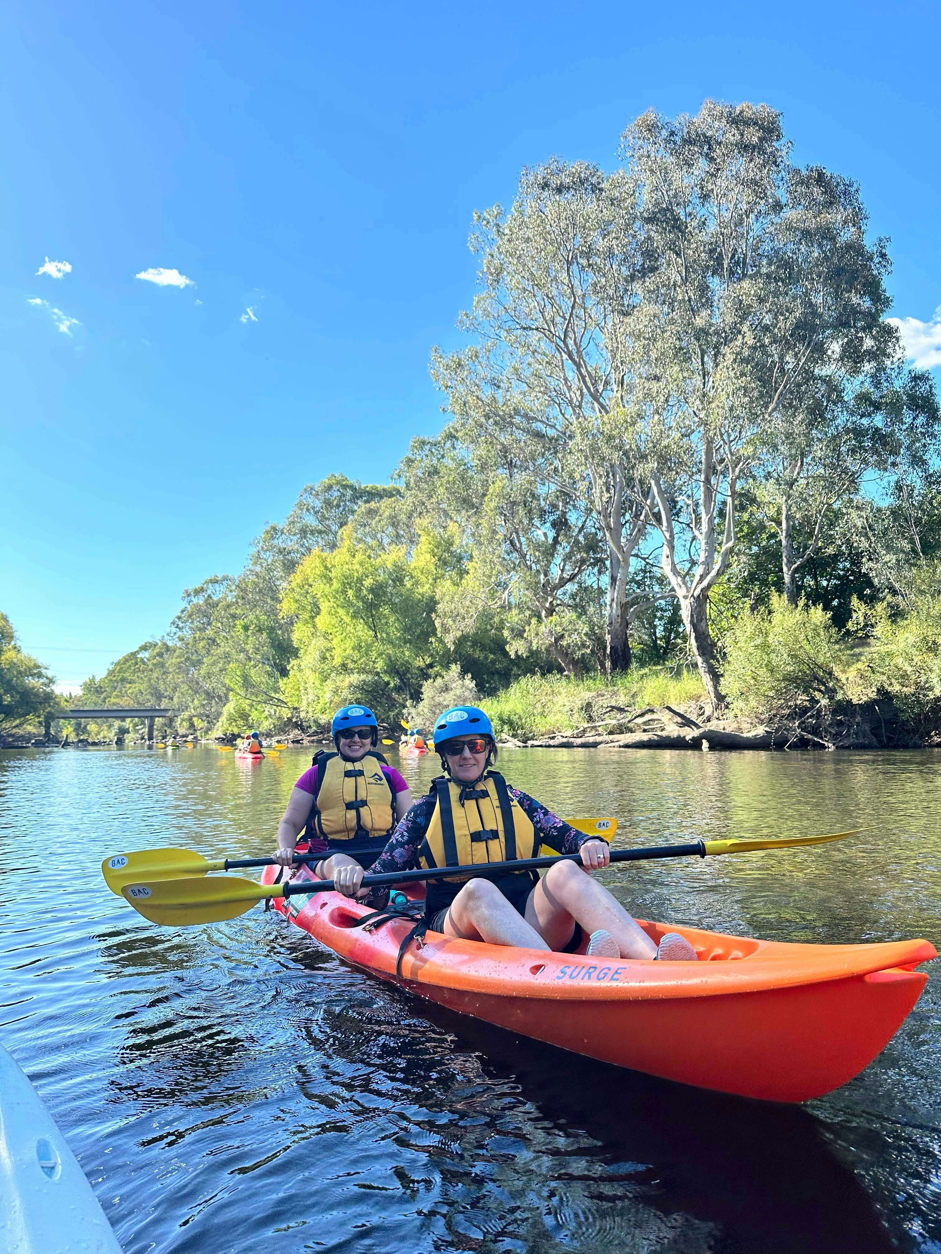Women kayaking, Ovens River, Bright, Empowerment