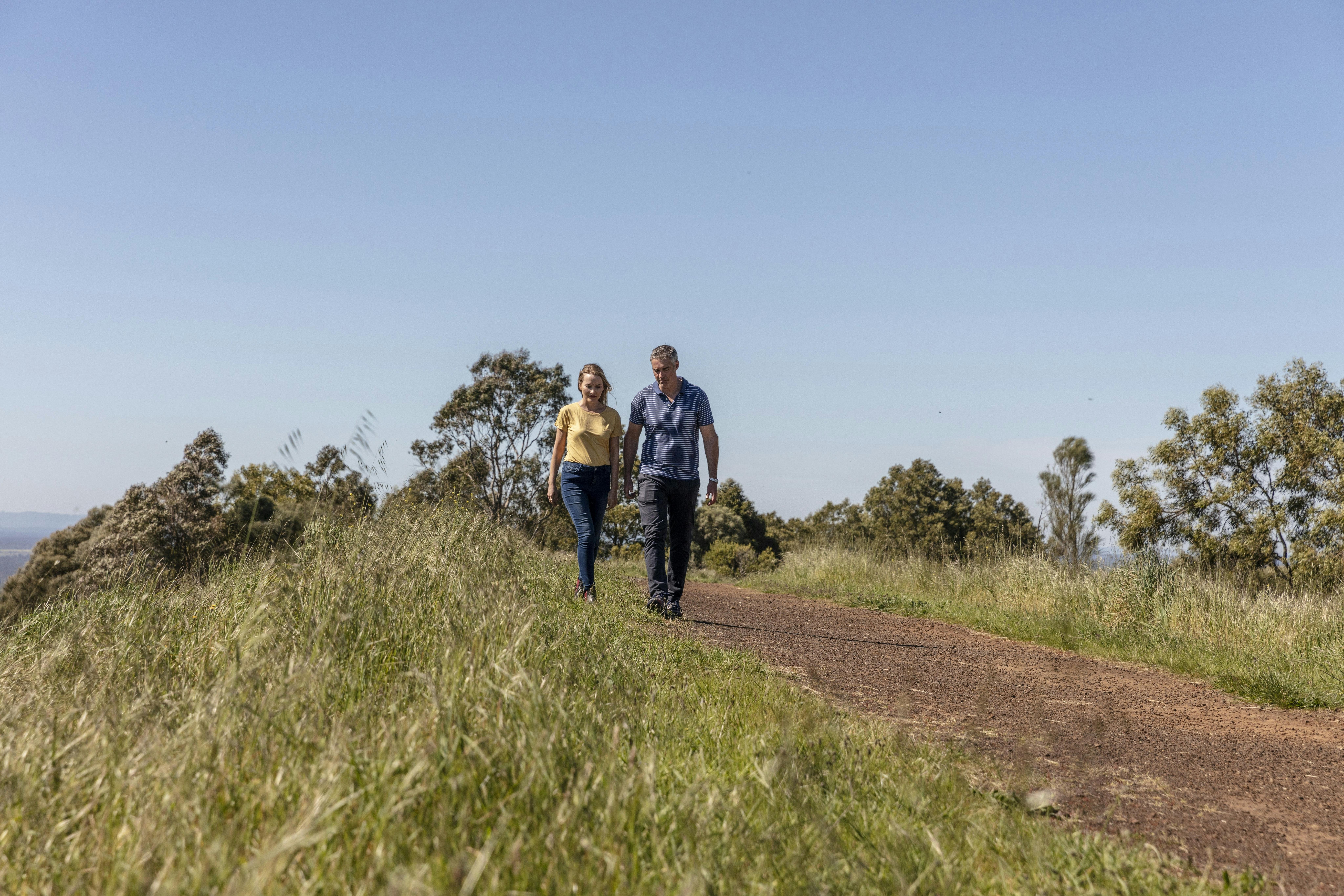 Meandering along one of the many walking trails