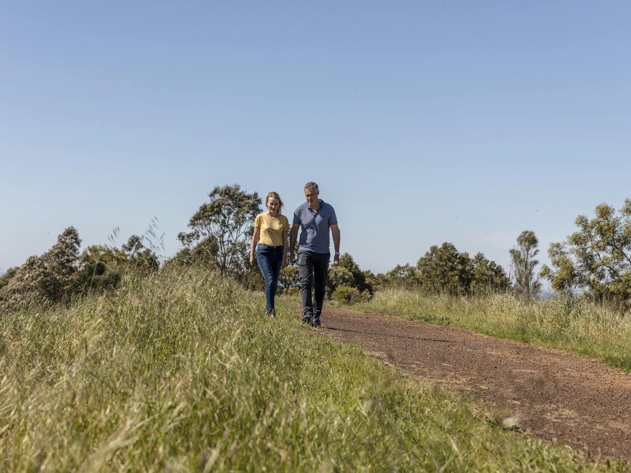 Meandering along one of the many walking trails