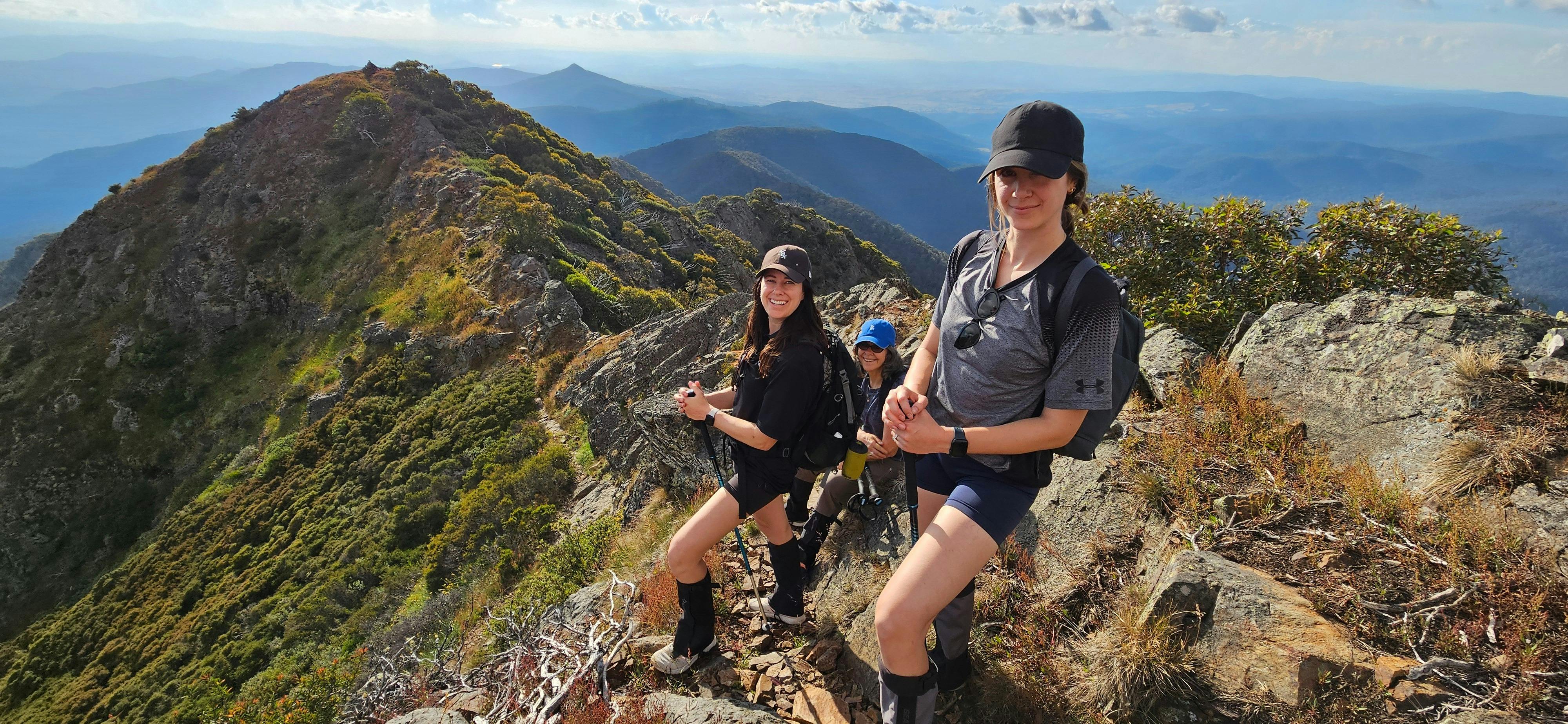 Clients the narrow trails of the West Ridge Track