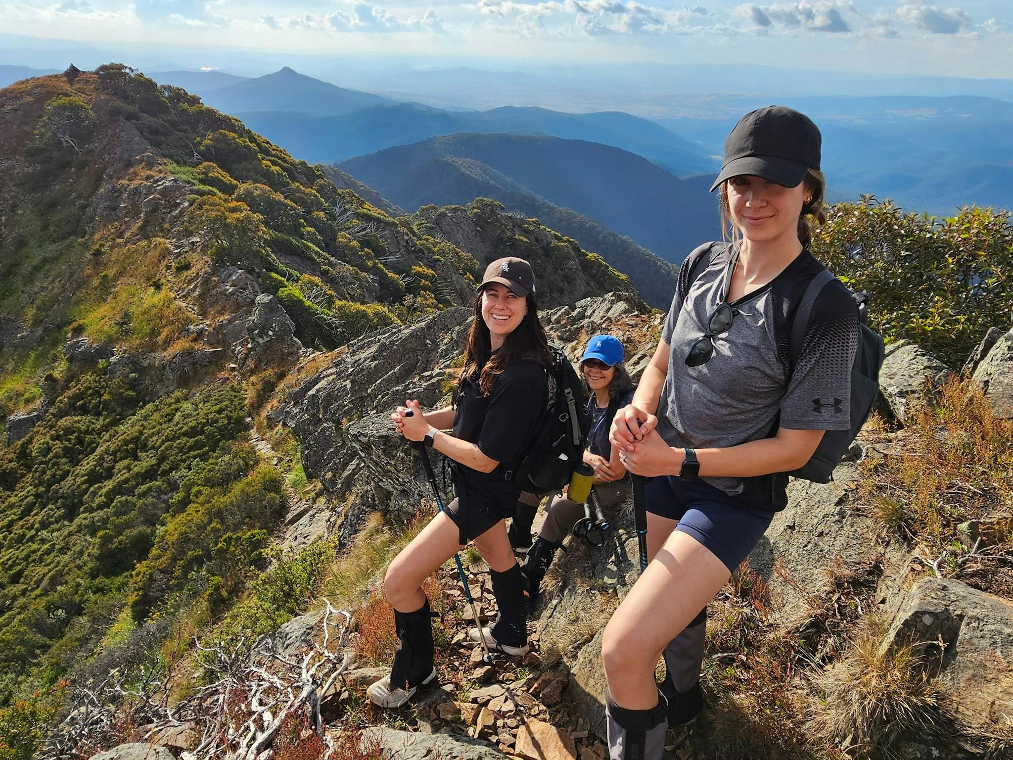 Clients the narrow trails of the West Ridge Track