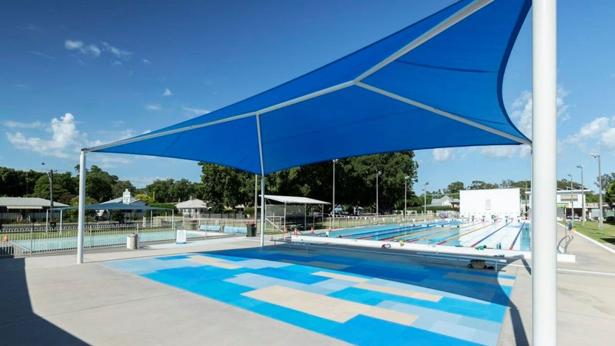 New shade cloth and flooring New shade cloth and flooring
