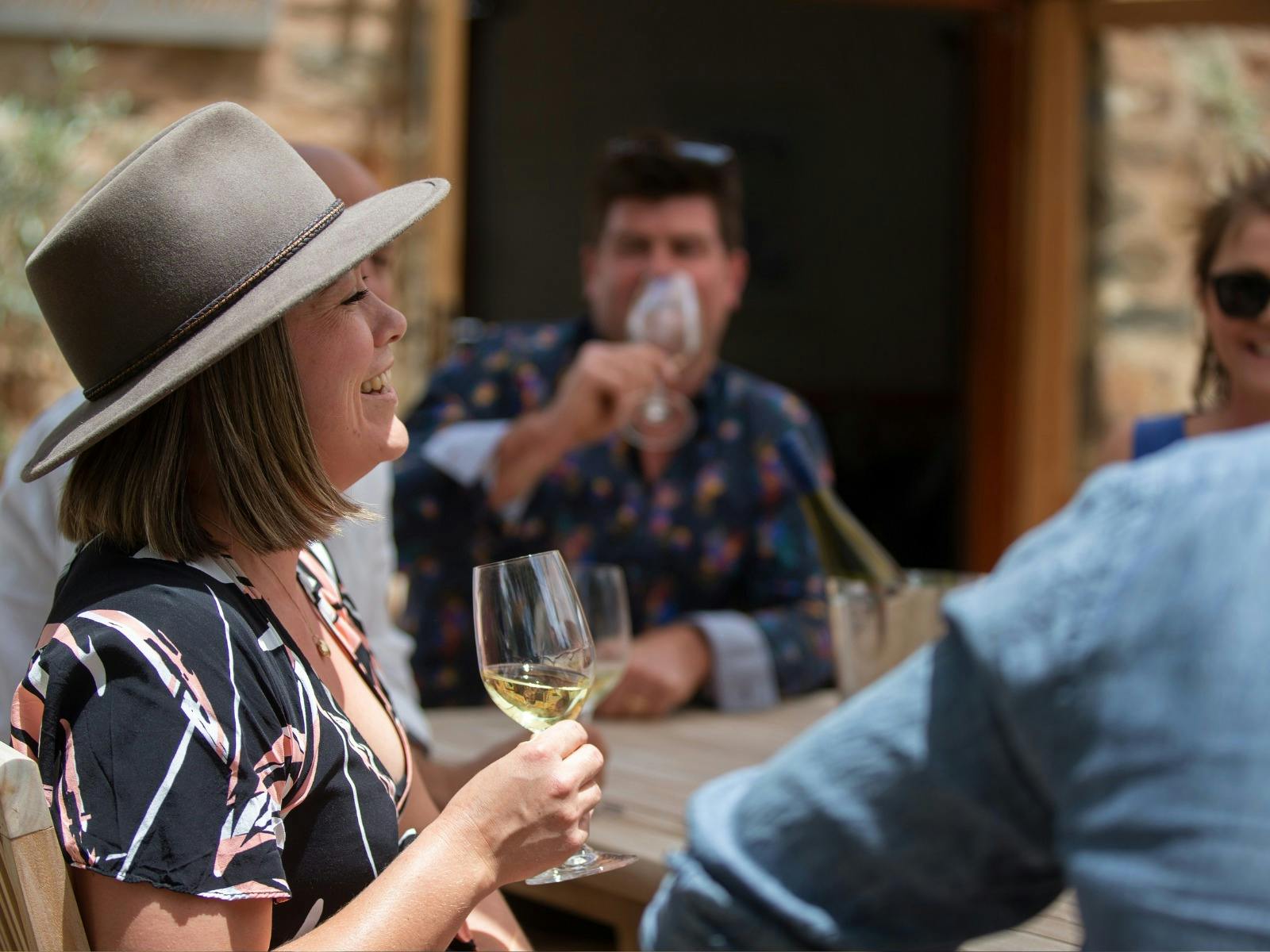 tasting wine at mitchell wines