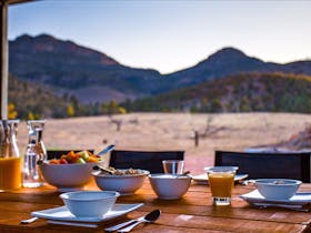 Dining hut at signature swag camp