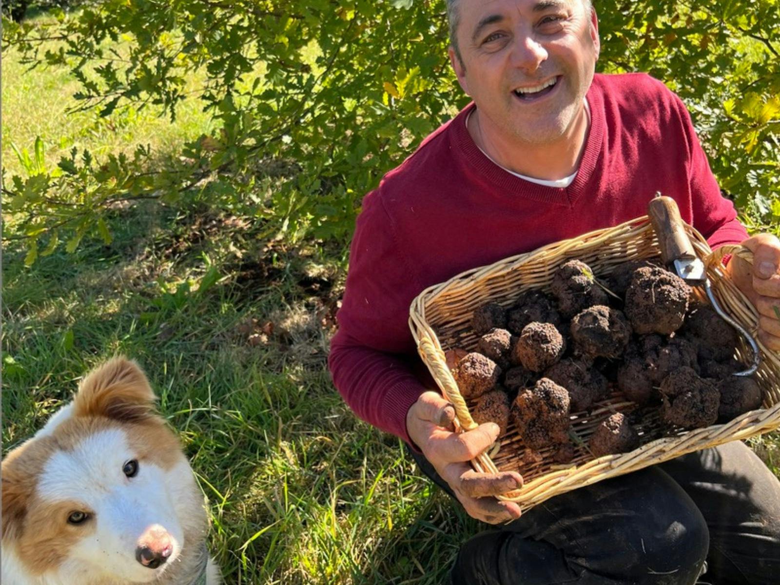 Largo truffle dog and chef Christophe