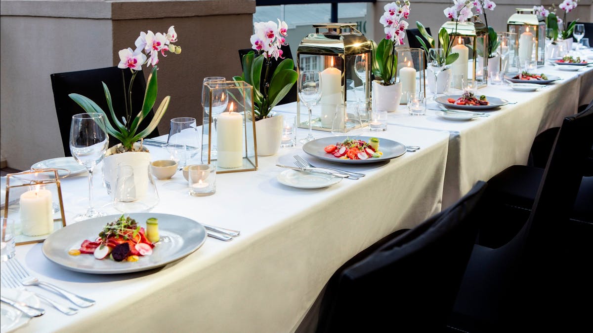 dinner on terrace