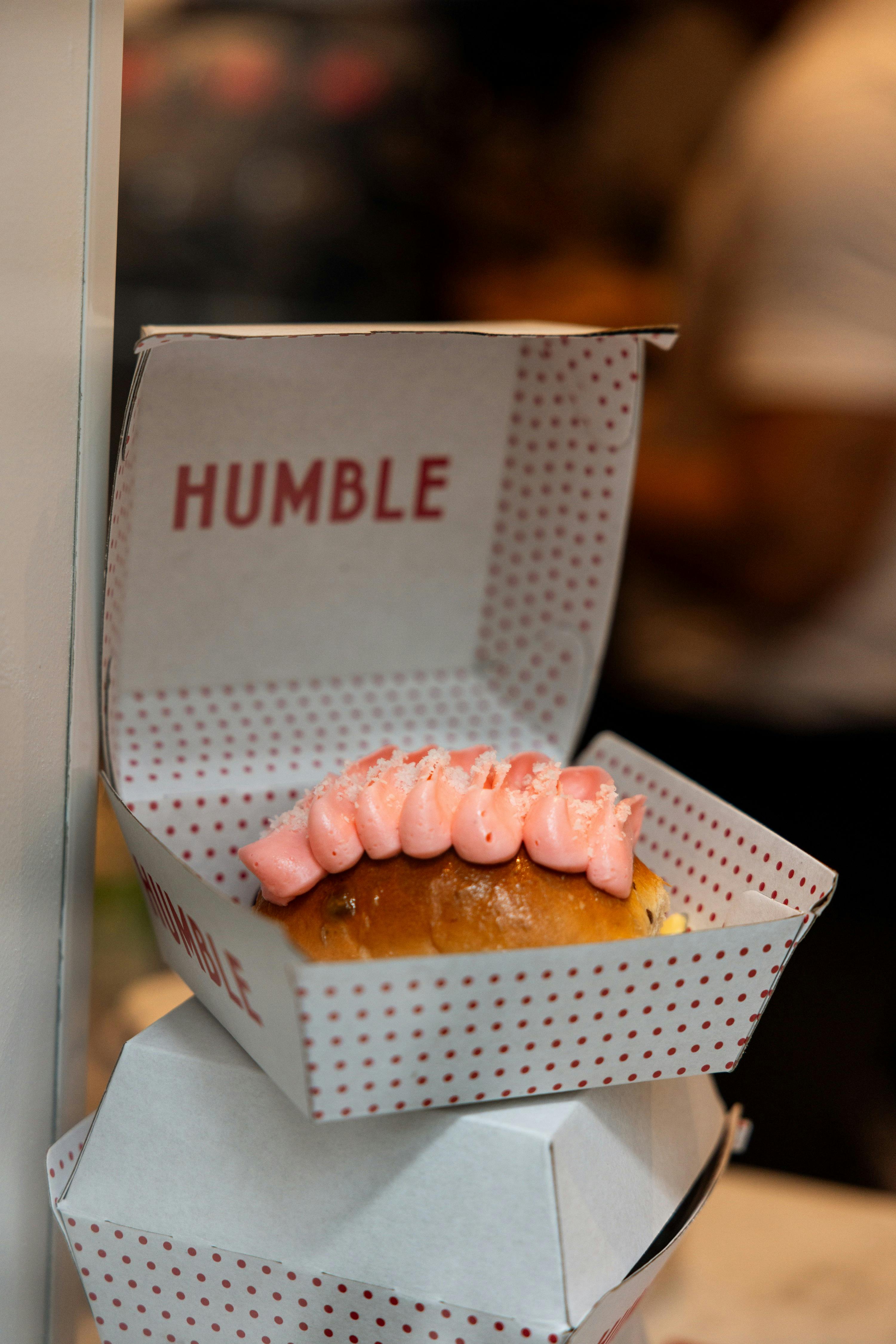 Humble finger bun in a box