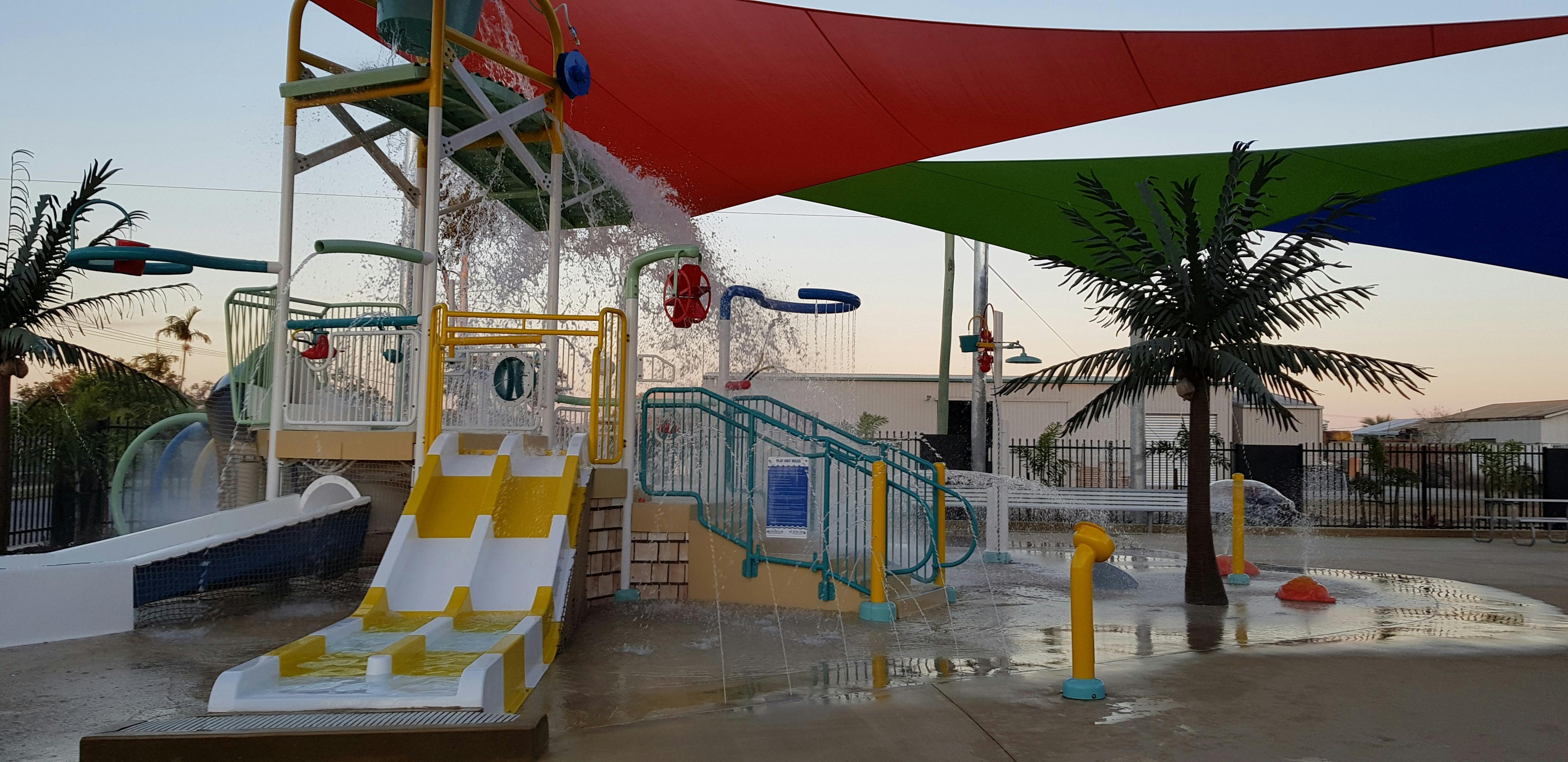 Free water park and pool next door