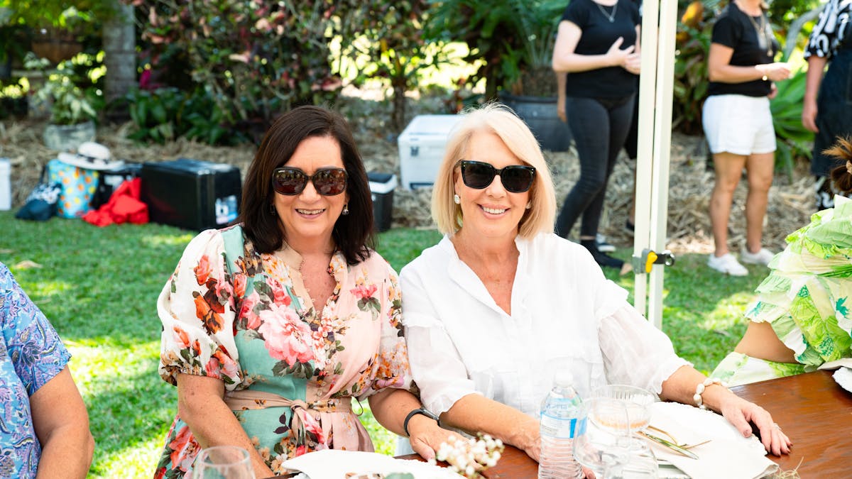 people enjoying lunch on the lawn at one hungry mumma long lunch