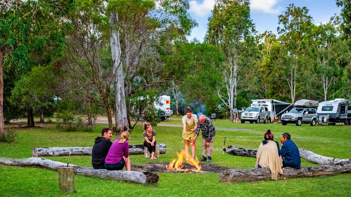 Firepits scattered around the property