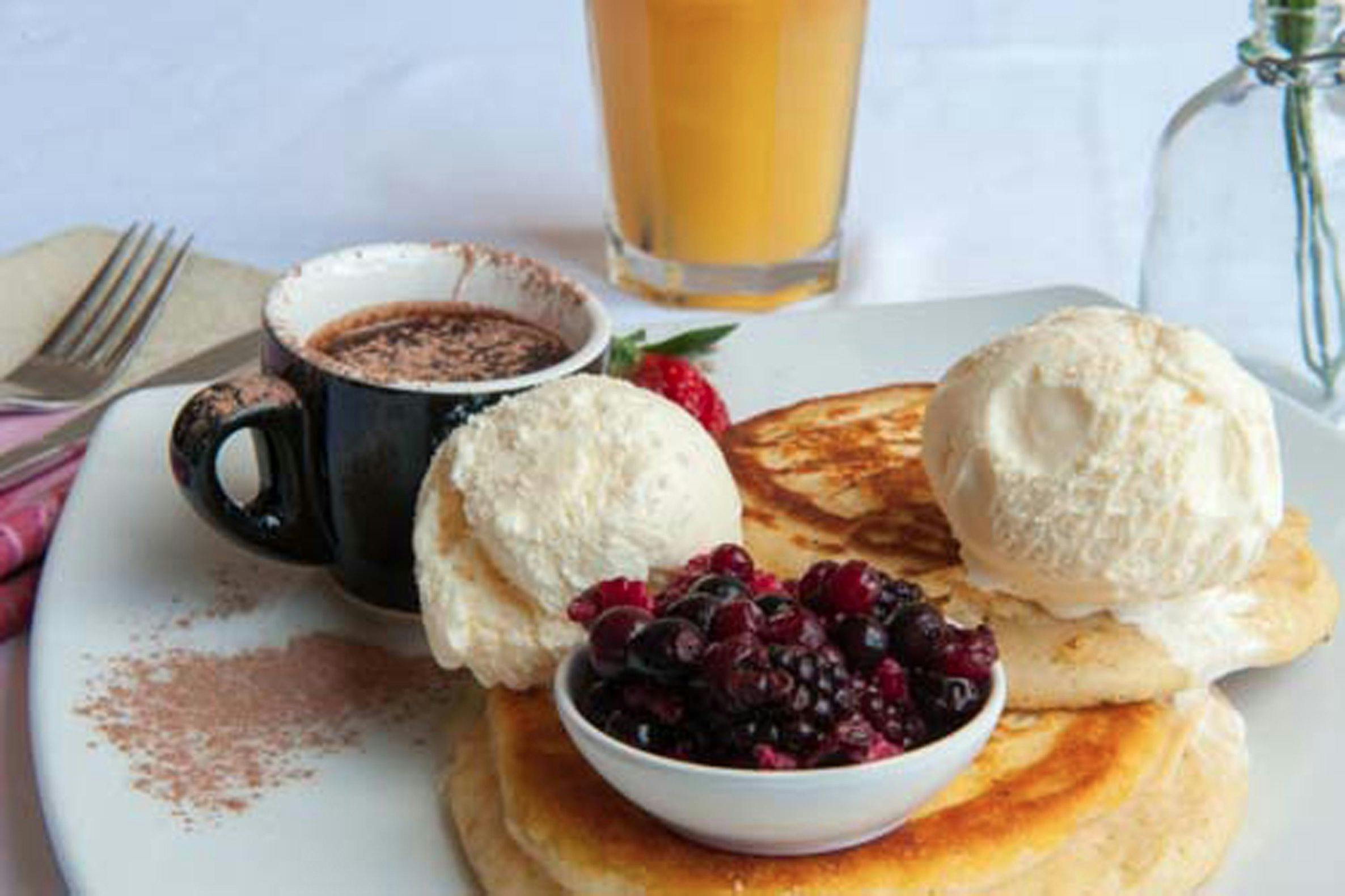 아침 점심 팬케이크 카페 카페보렐라 배 앨버리