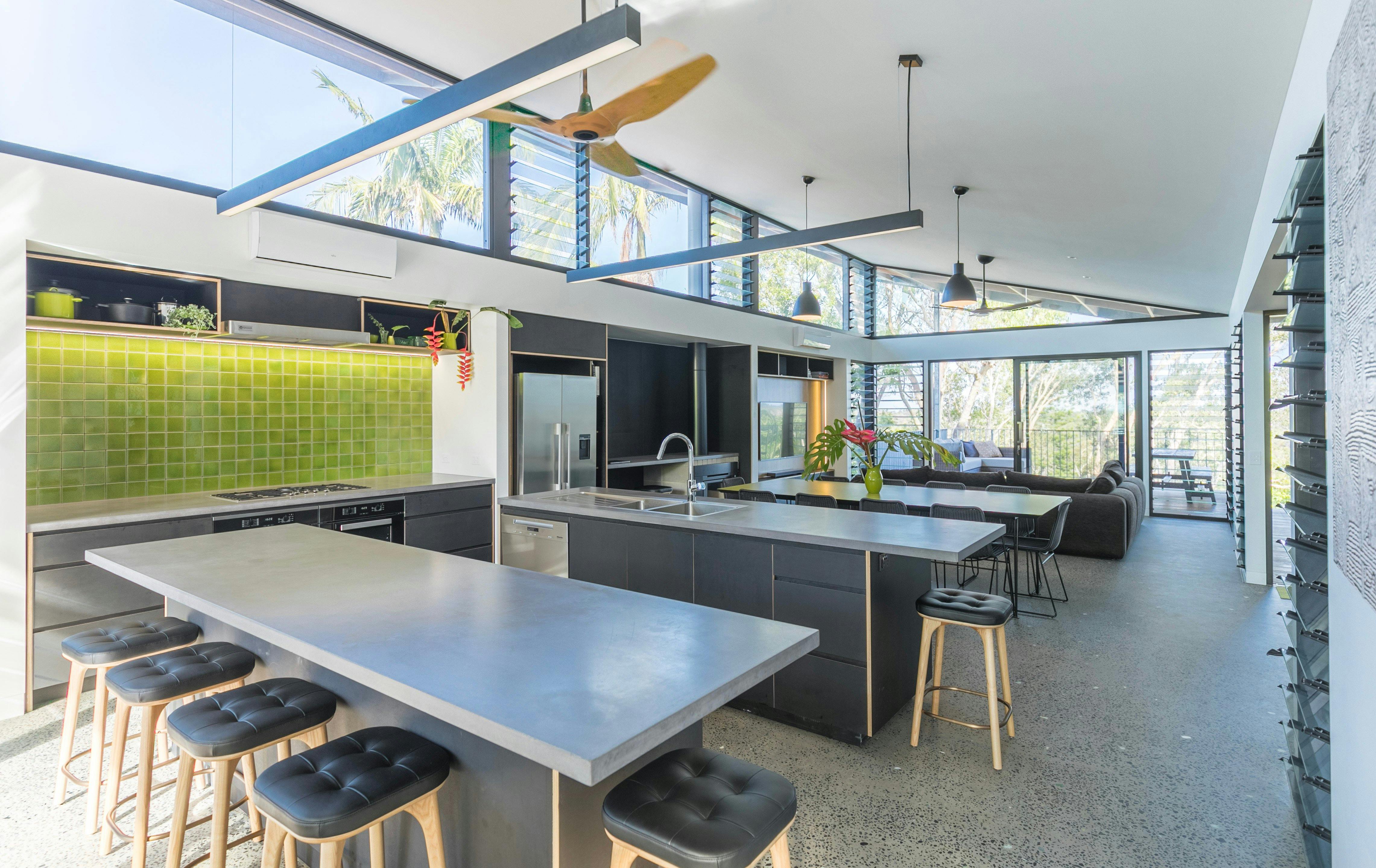 the well lighted spaces