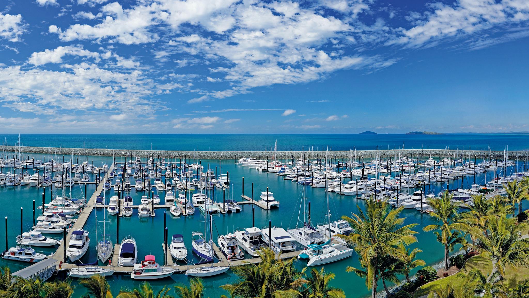 Panoramic view of Mackay Harbour