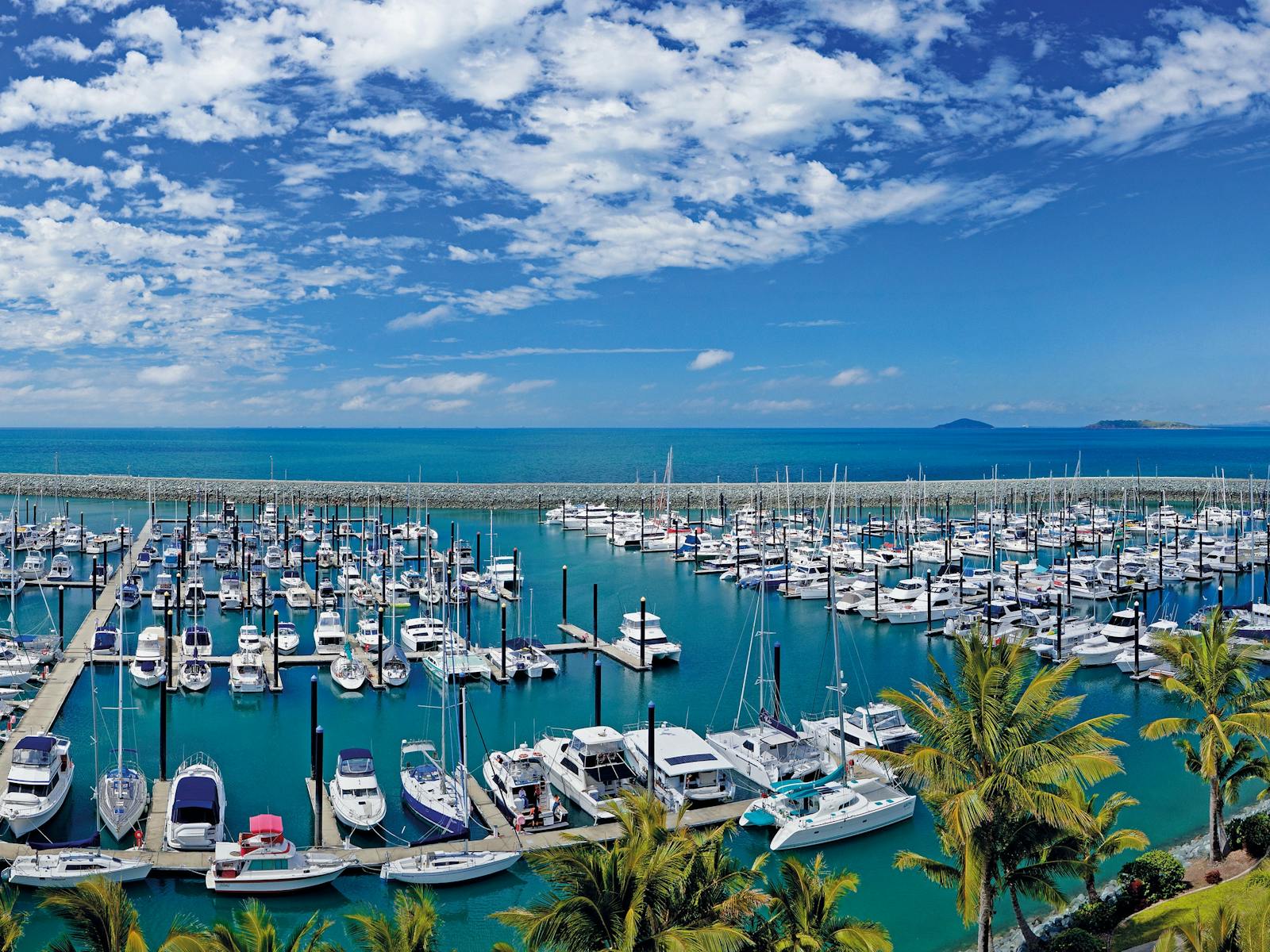 Panoramic view of Mackay Harbour
