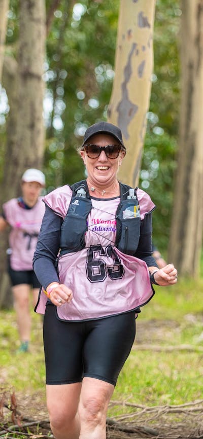 a team is running at the Women Only Adventure Race