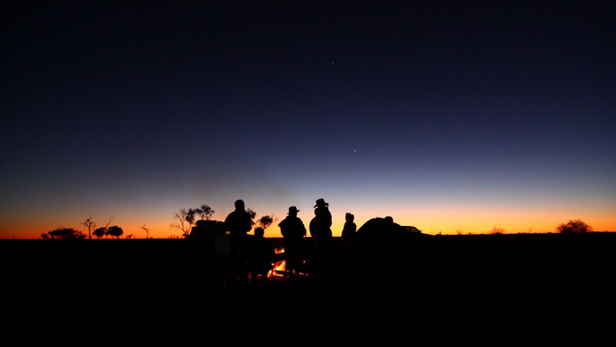 Sunset while on the Great Australian Charity Cattle Drive