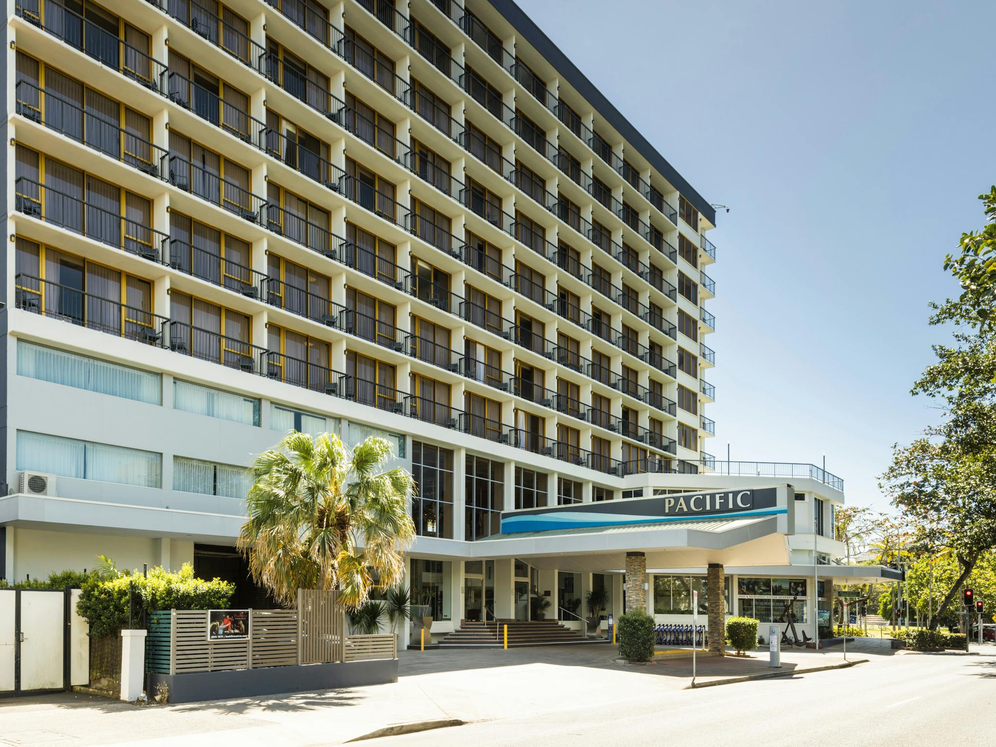 Exterior of Pacific Hotel Cairns Exterior of Pacific Hotel Cairns
