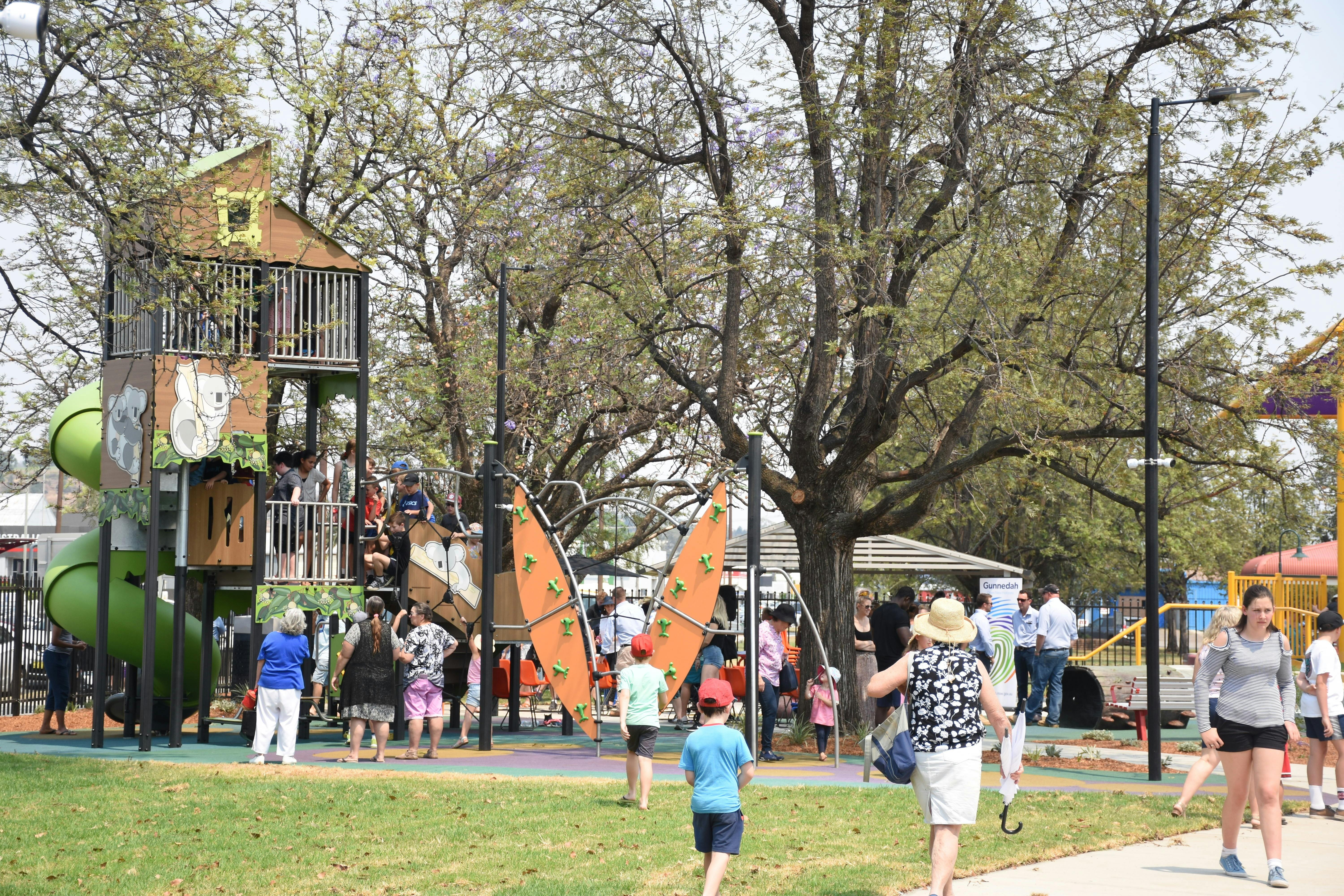 Tree House with kids on opening day