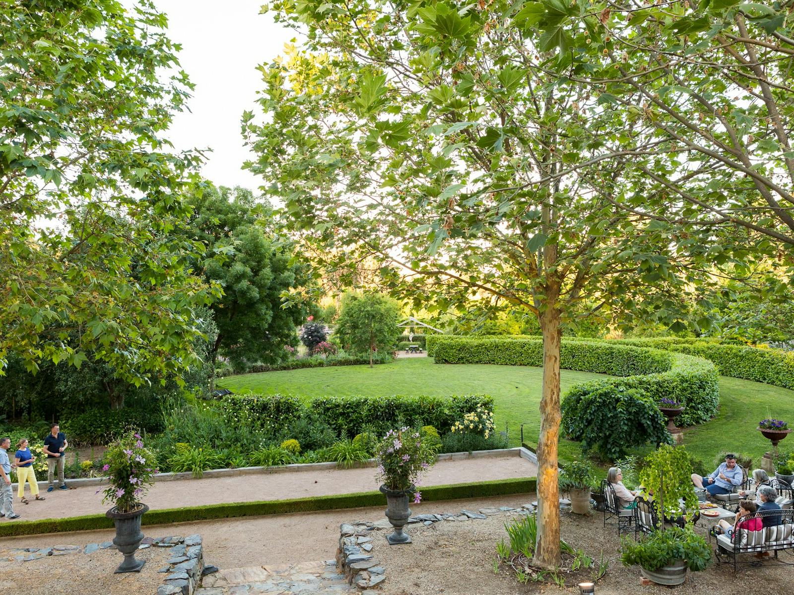 Main terrace overlooking garden