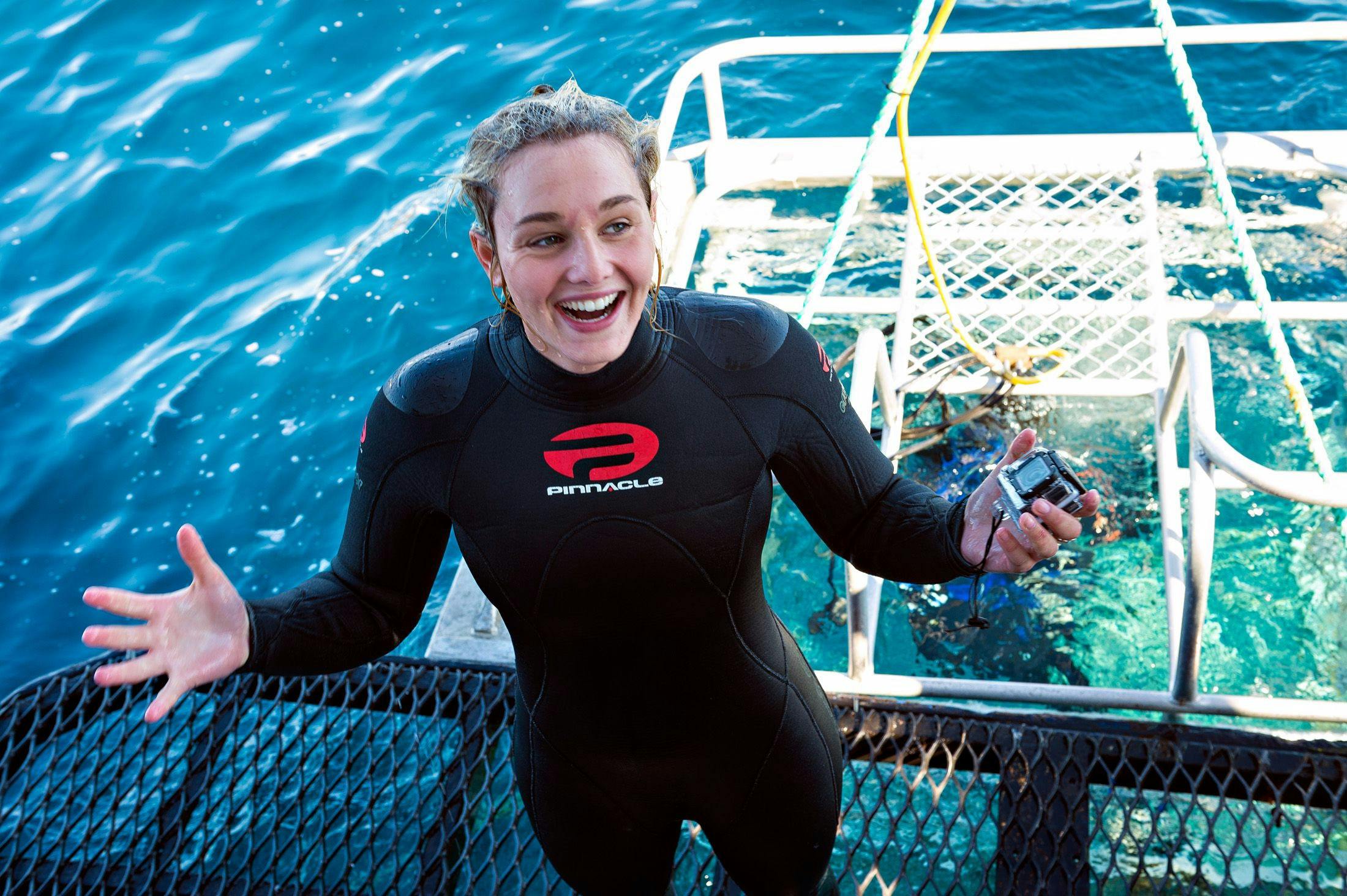 Guest after Surface Cage Diving